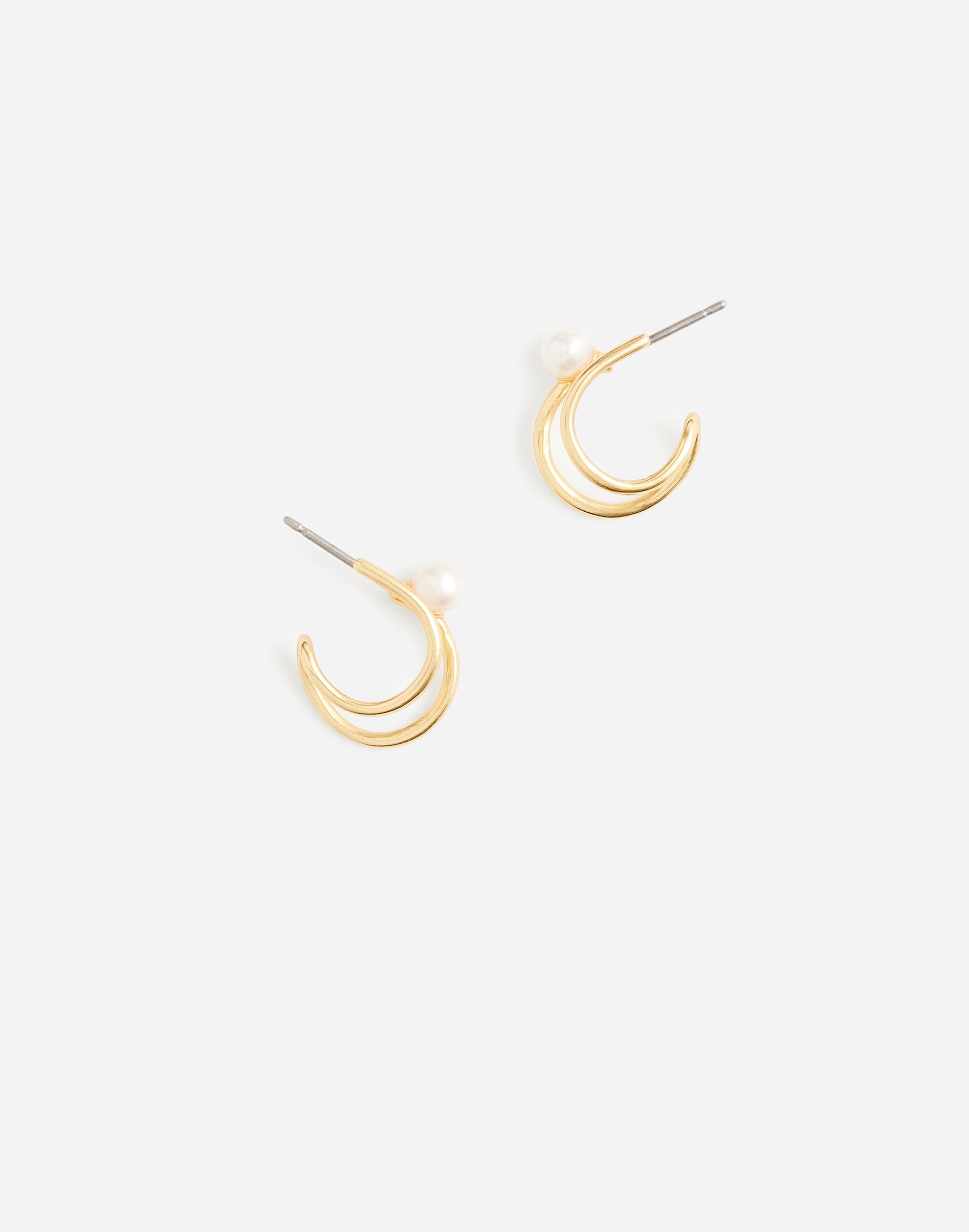 Freshwater Pearl Double Huggie Hoop Earrings | Madewell