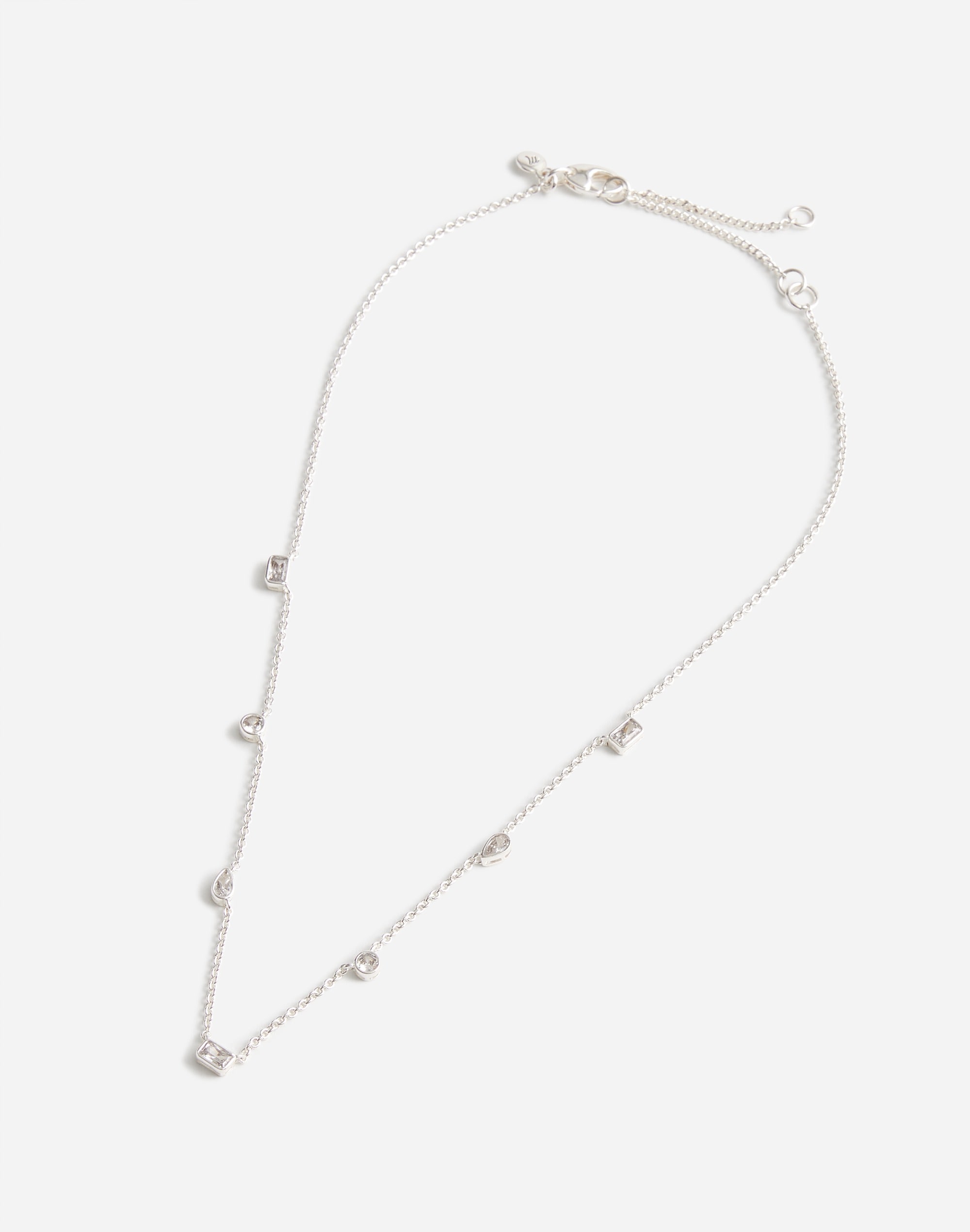 Mixed-Cut Crystal Station Necklace | Madewell