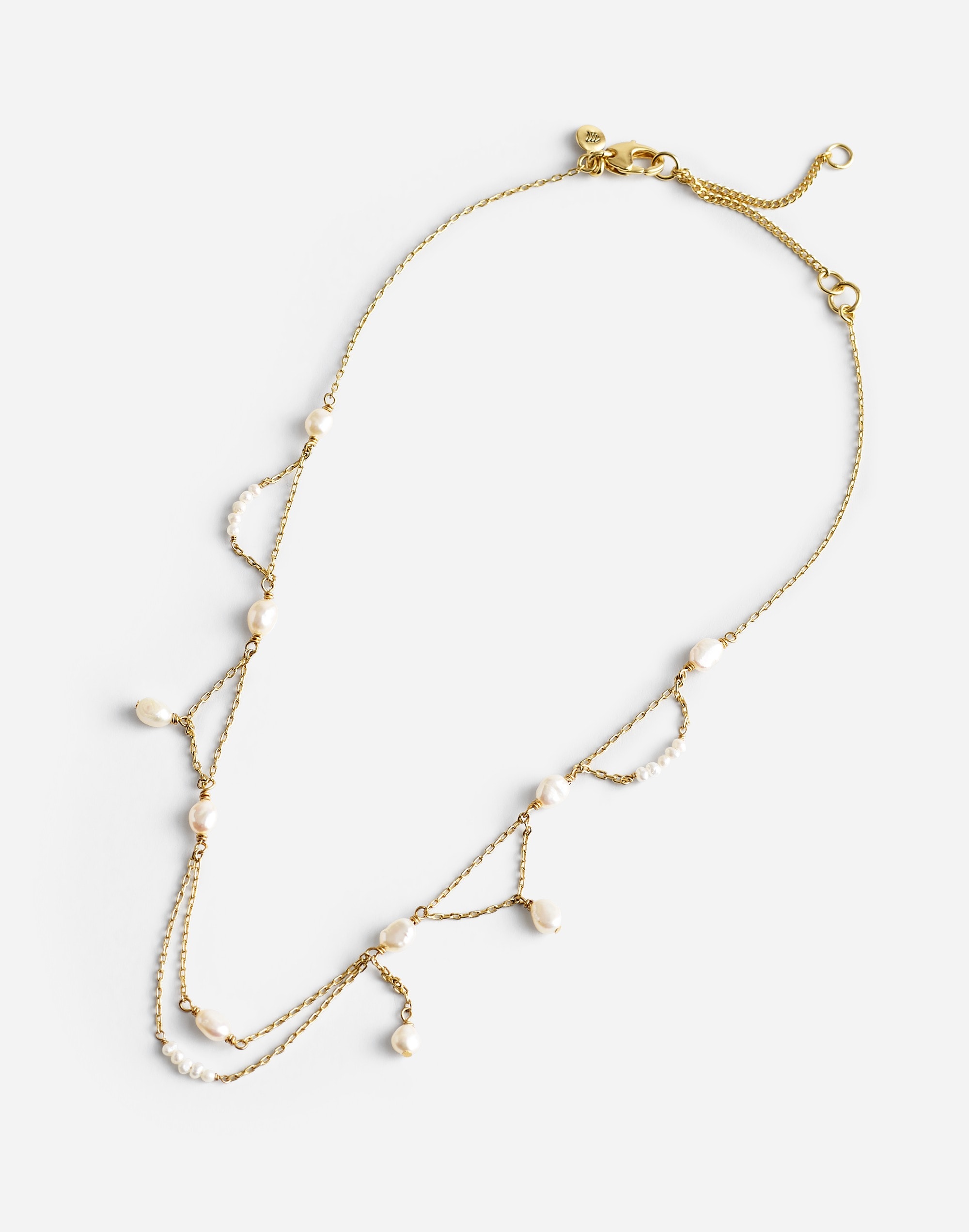 Freshwater Pearl Dangle Chain Choker Necklace | Madewell