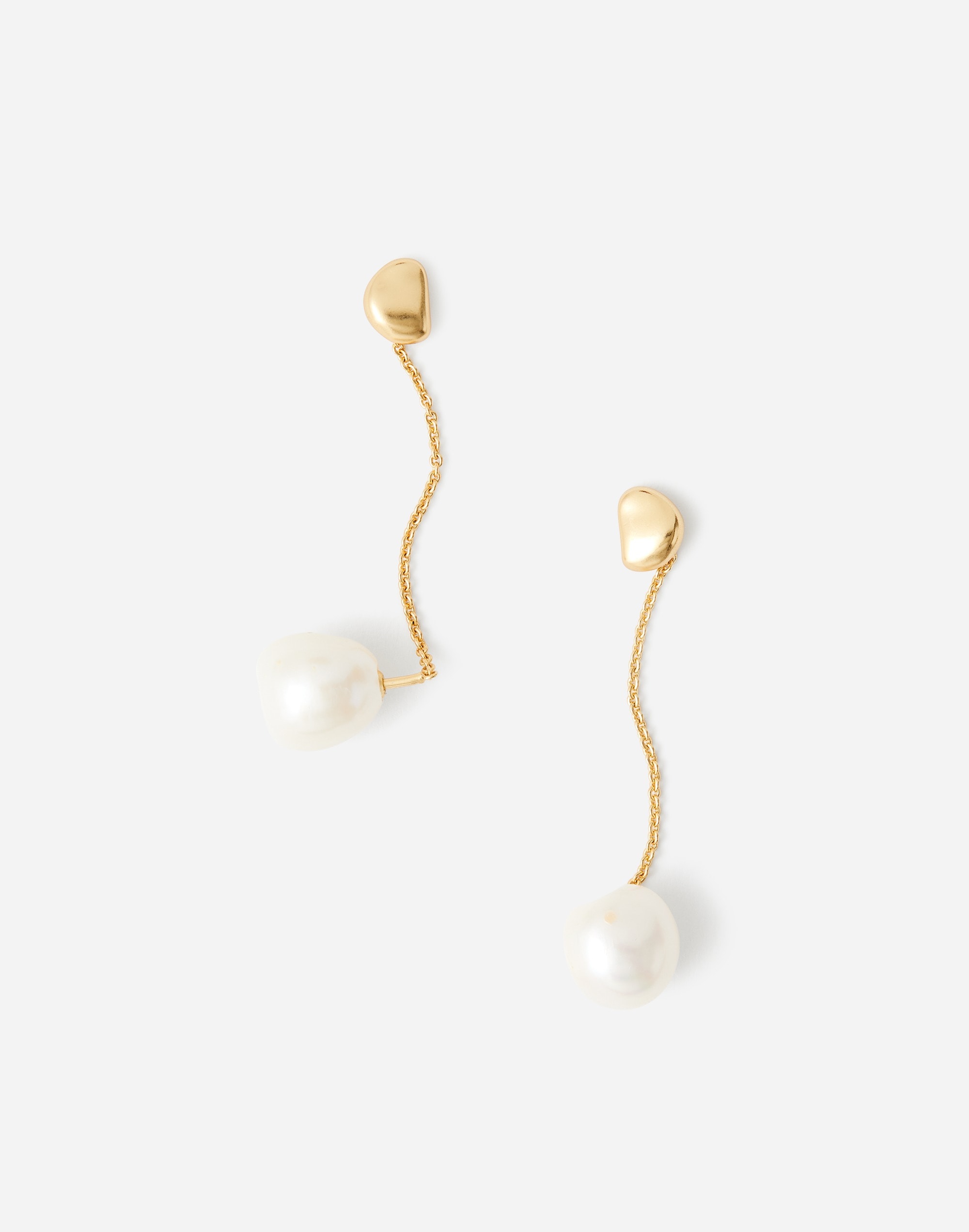 Freshwater Pearl Organic Stud Threader Earrings | Madewell