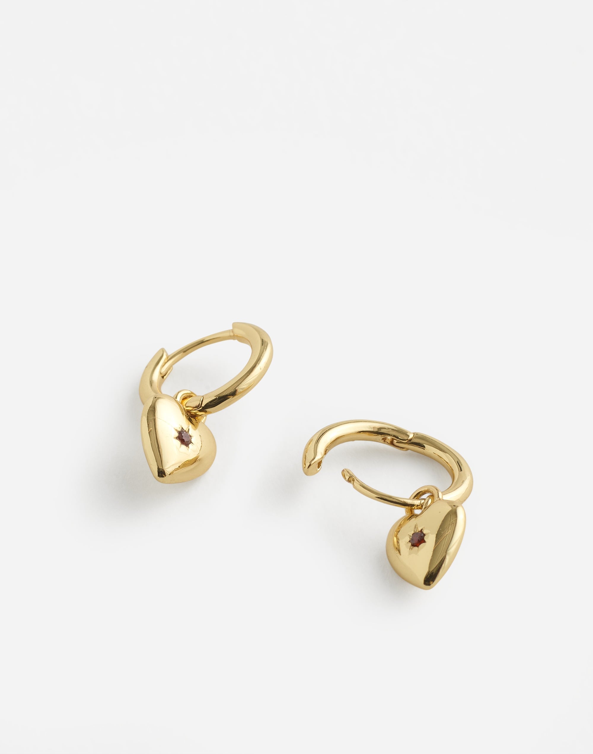 Heart Charm Huggie Hoop Earrings | Madewell