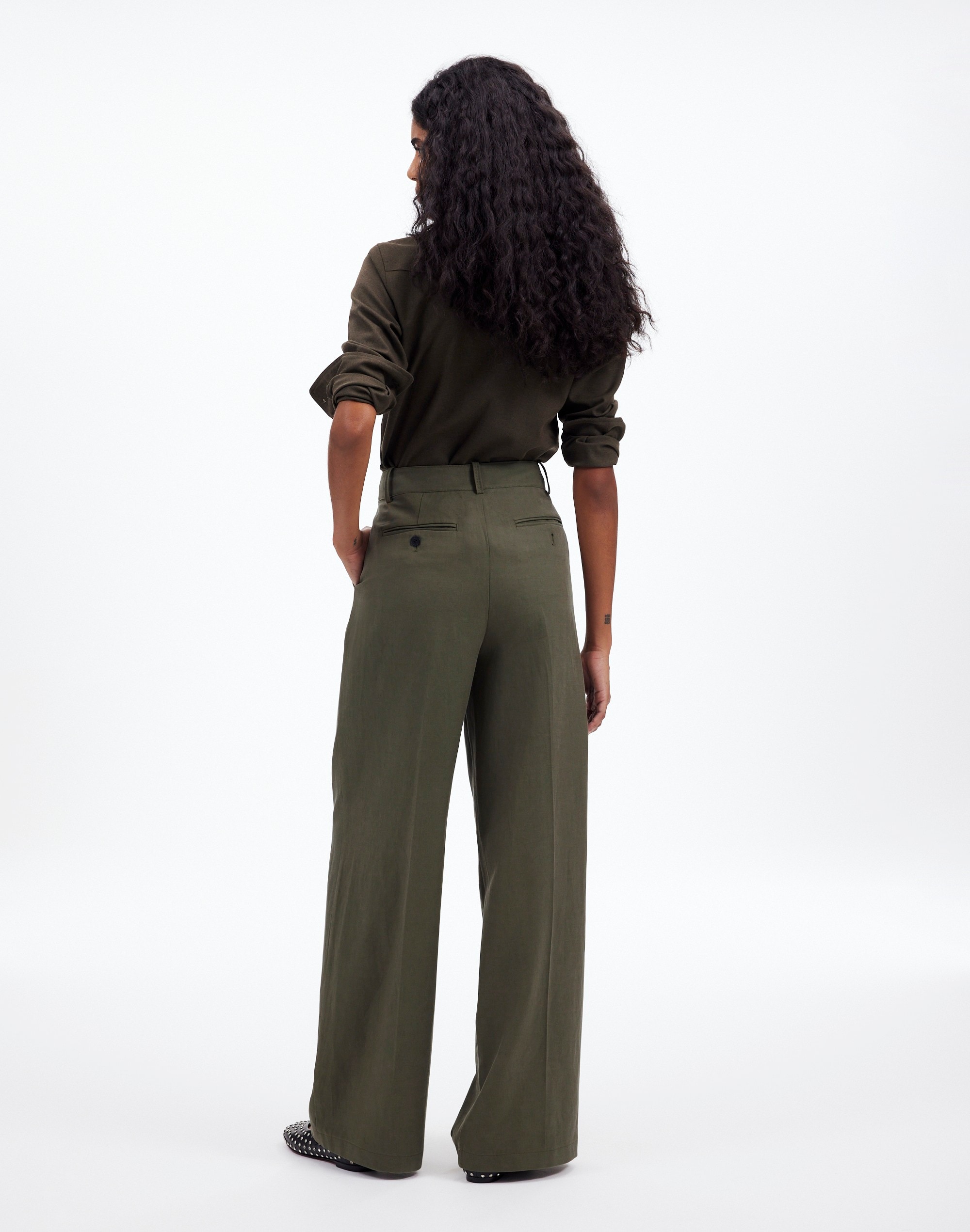 The Harlow Wide-Leg Pant Drapey Twill | Madewell