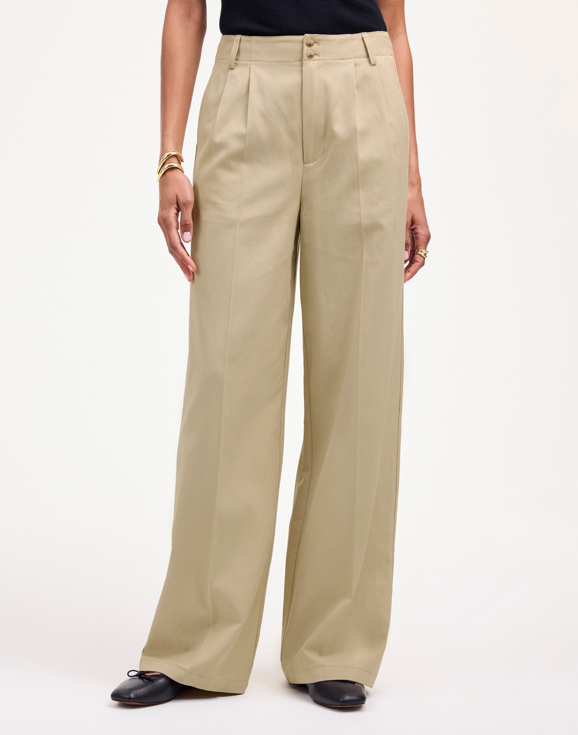 The Tall Harlow Wide-Leg Pant Drapey Twill | Madewell