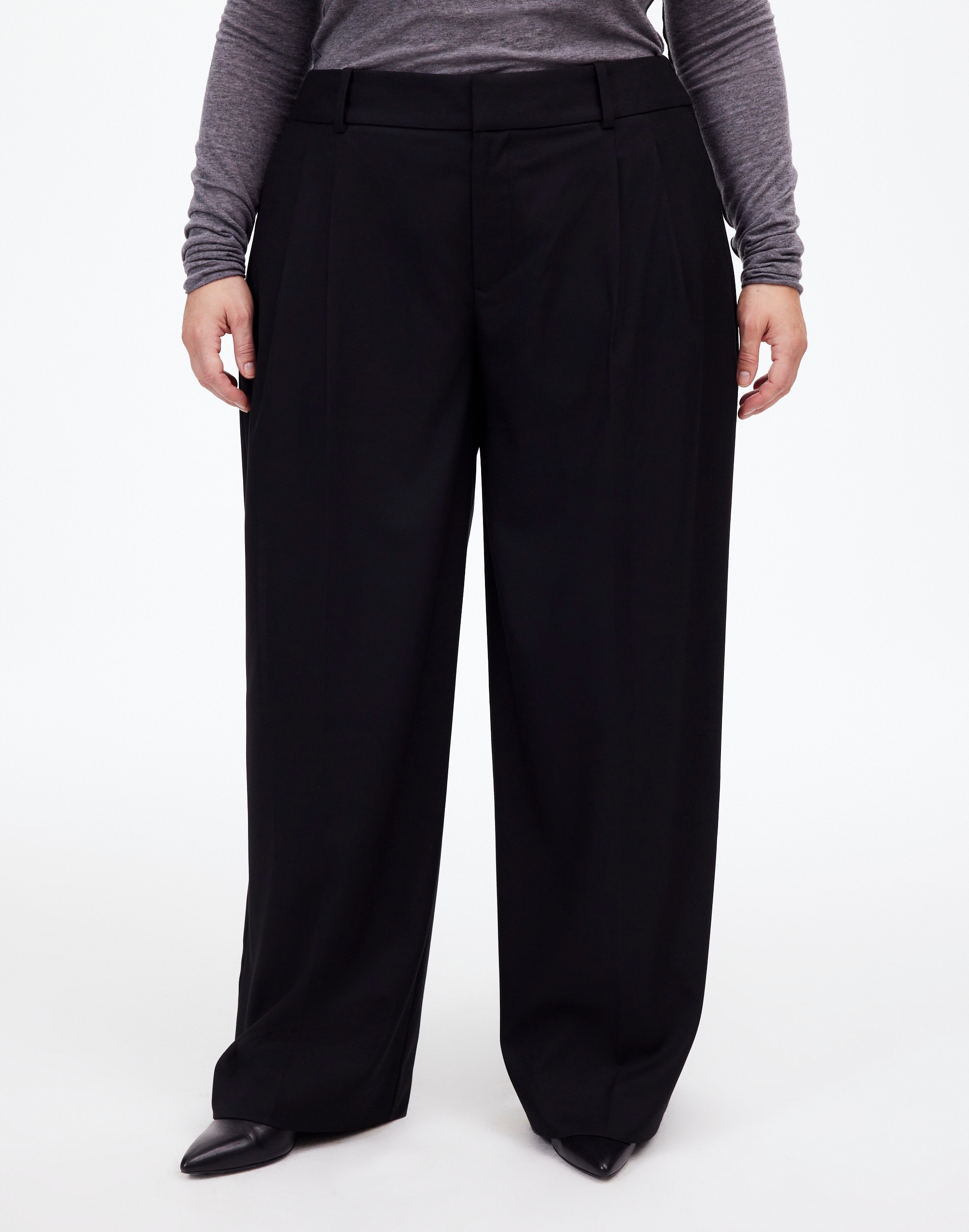 The Plus Harlow Superwide-Leg Trouser Brushed Twill | Madewell