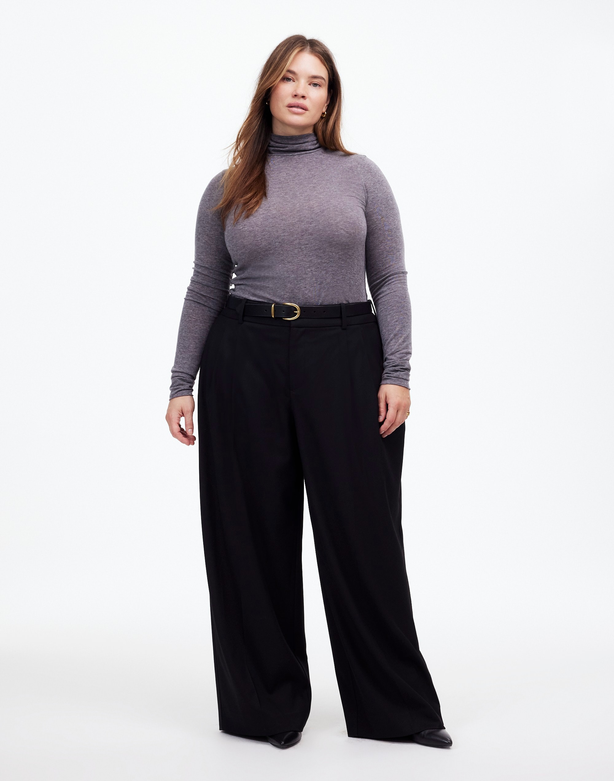 The Plus Harlow Superwide-Leg Trouser Flannel | Madewell