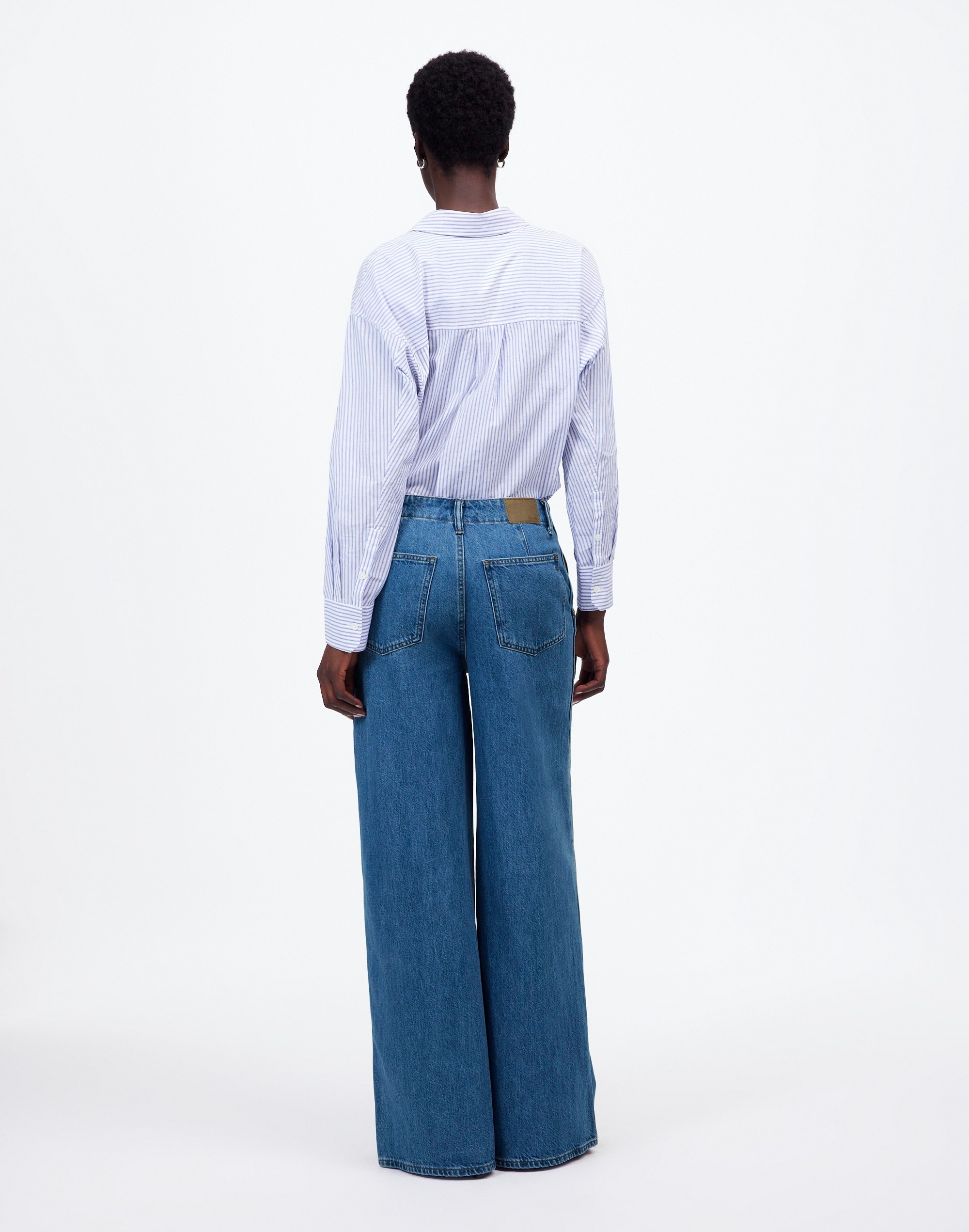 Petite Wide Sweep Denim Trousers Java Wash: Airy Edition | Madewell