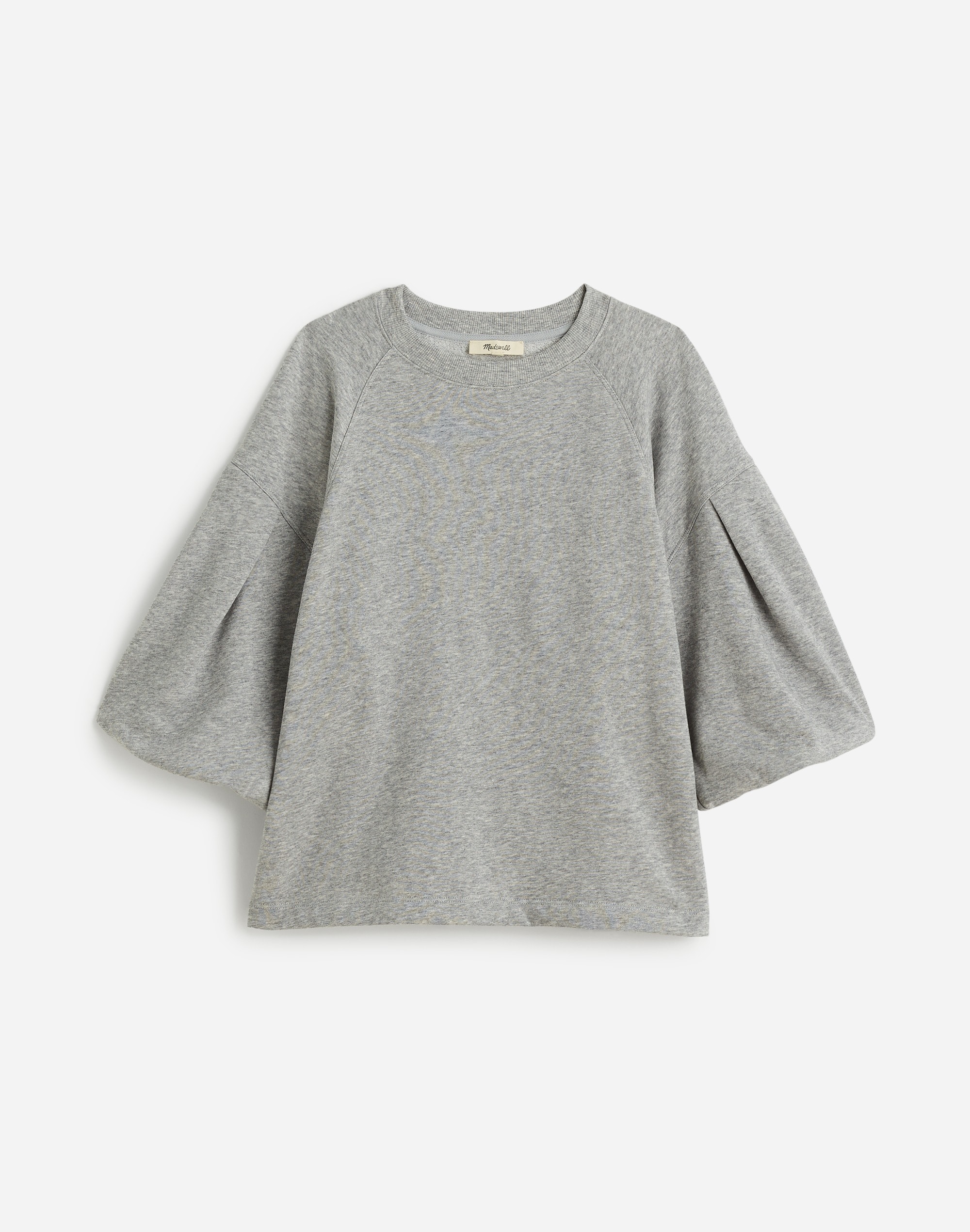 Heathered Raglan Puff-Sleeve Sweatshirt | Madewell