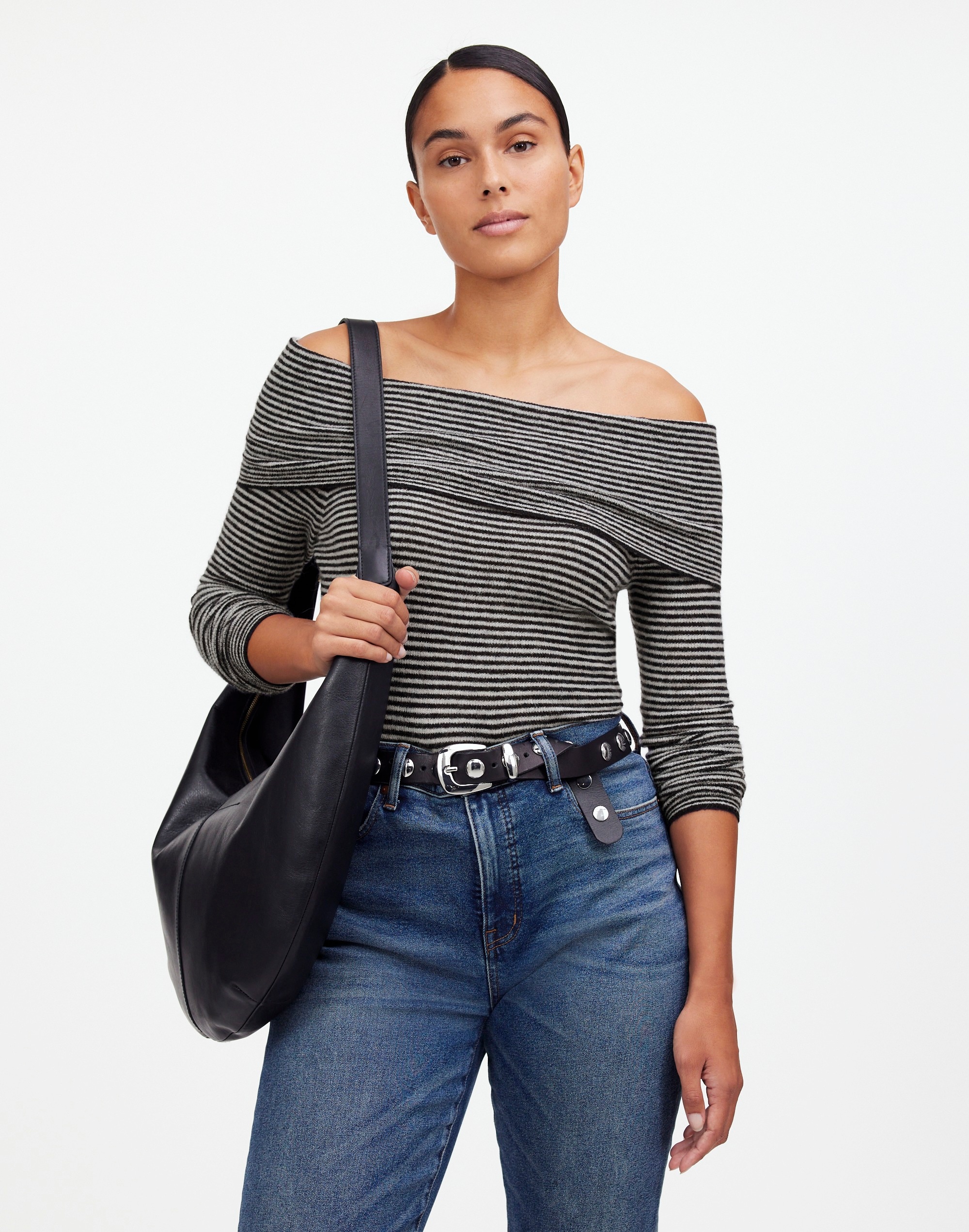 Alpaca-Blend Off-Shoulder Sweater | Madewell