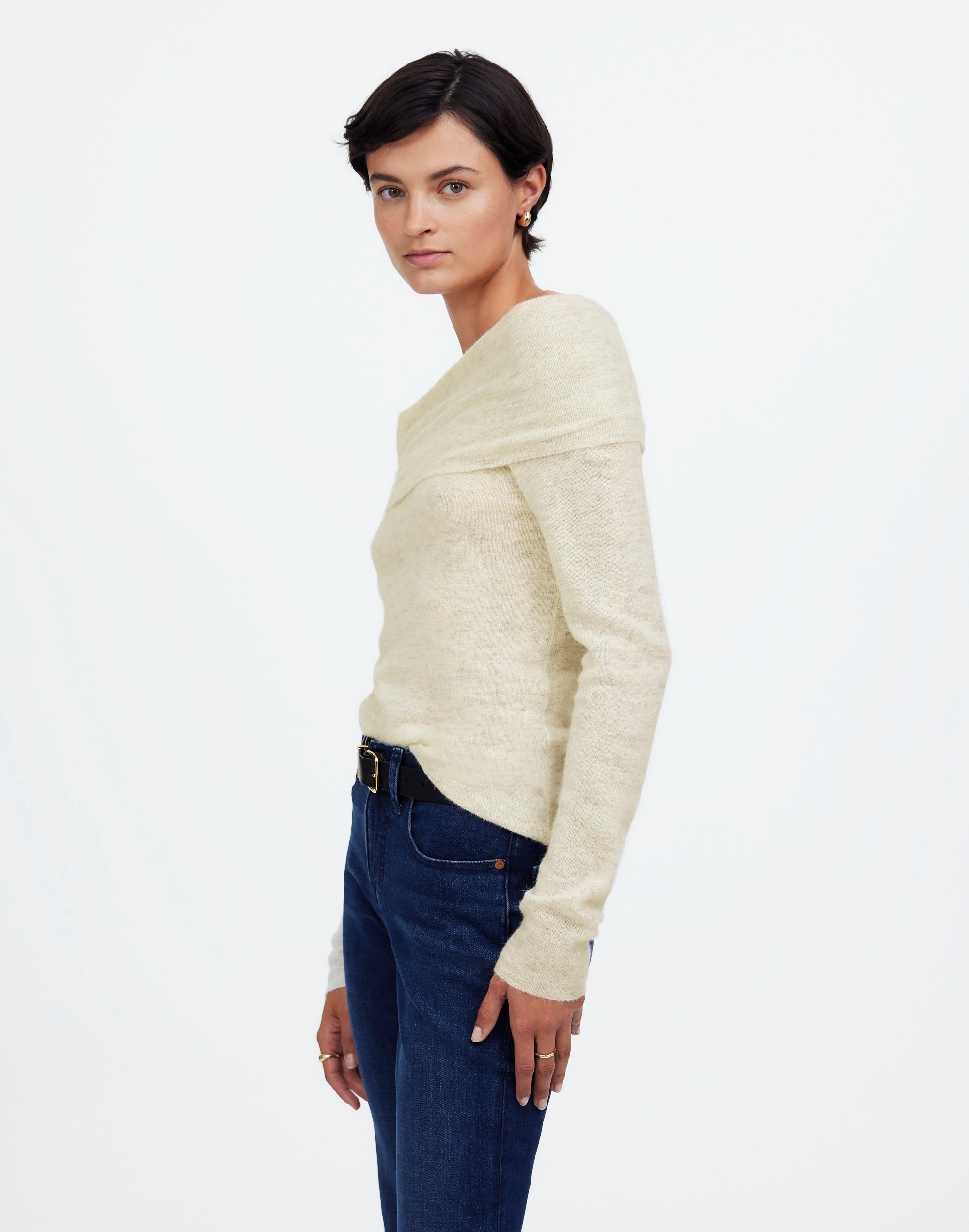 Alpaca-Blend Off-Shoulder Sweater | Madewell