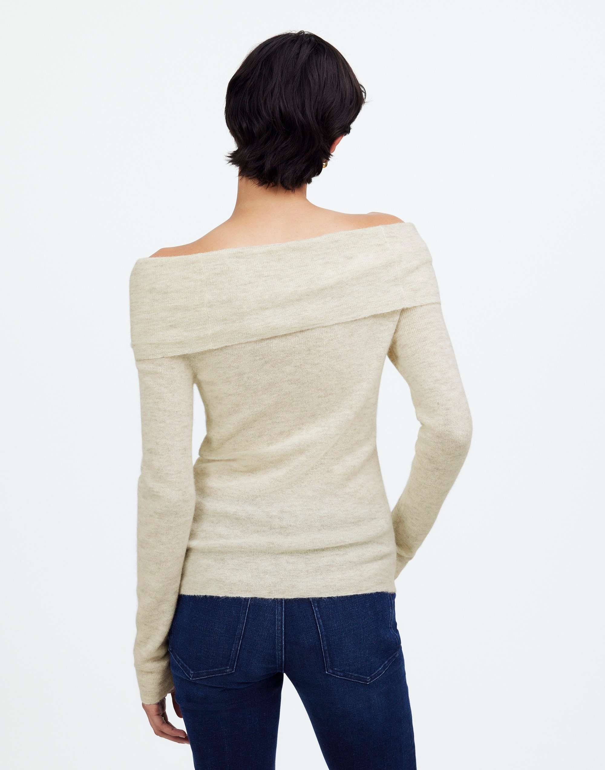 Alpaca-Blend Off-Shoulder Sweater | Madewell