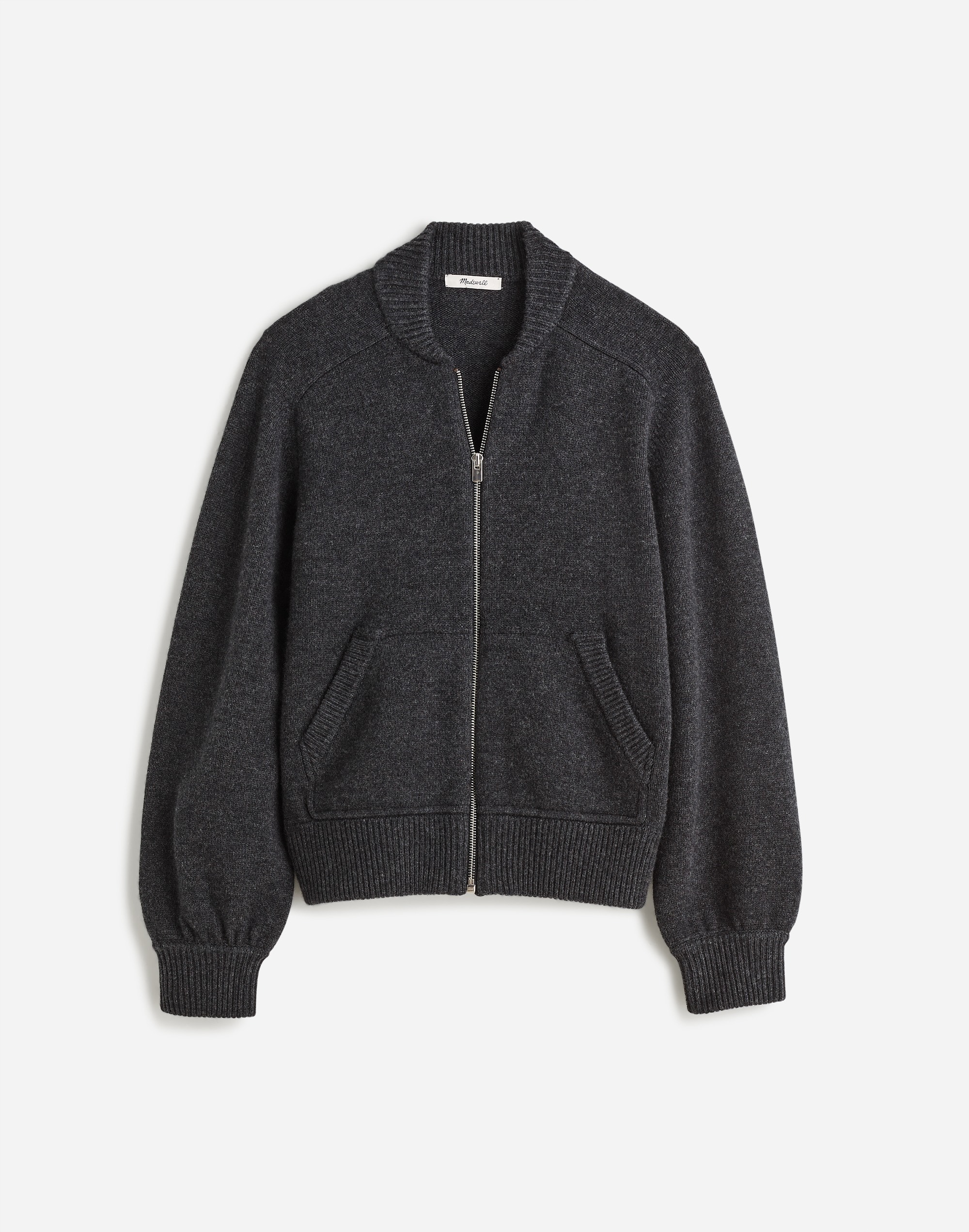 Wool-Blend Knit Bomber Jacket | Madewell