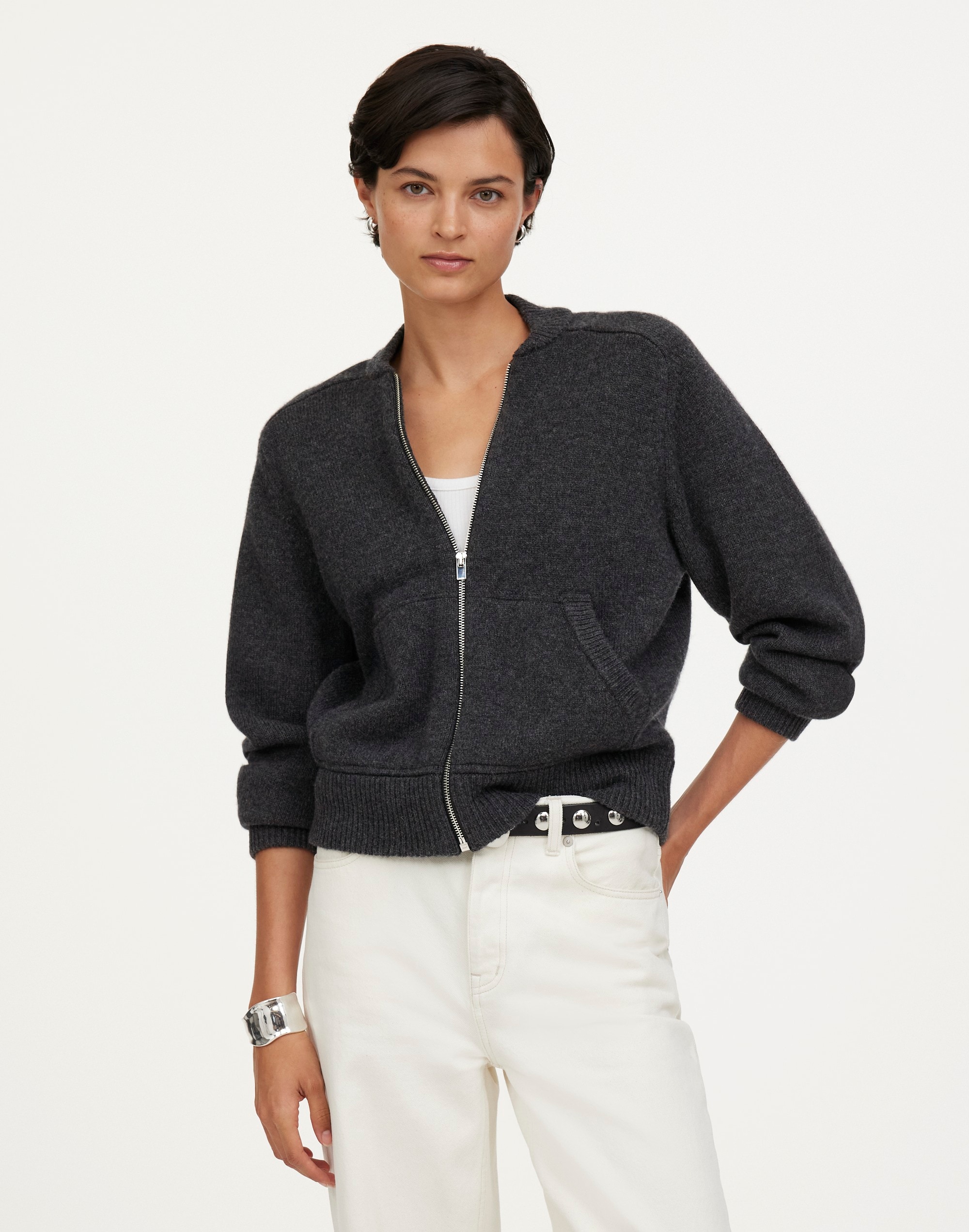 Wool-Blend Knit Bomber Jacket | Madewell