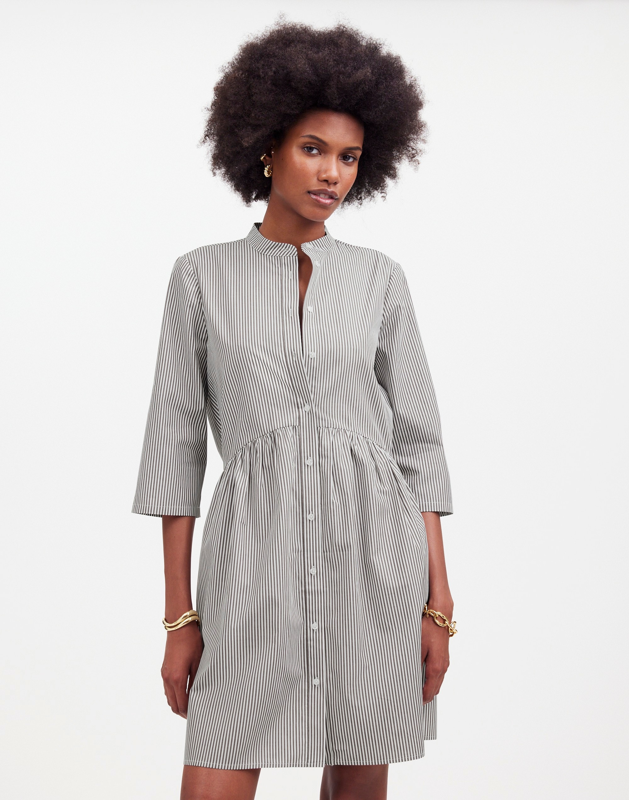 Button-Front Mini Shirtdress | Madewell