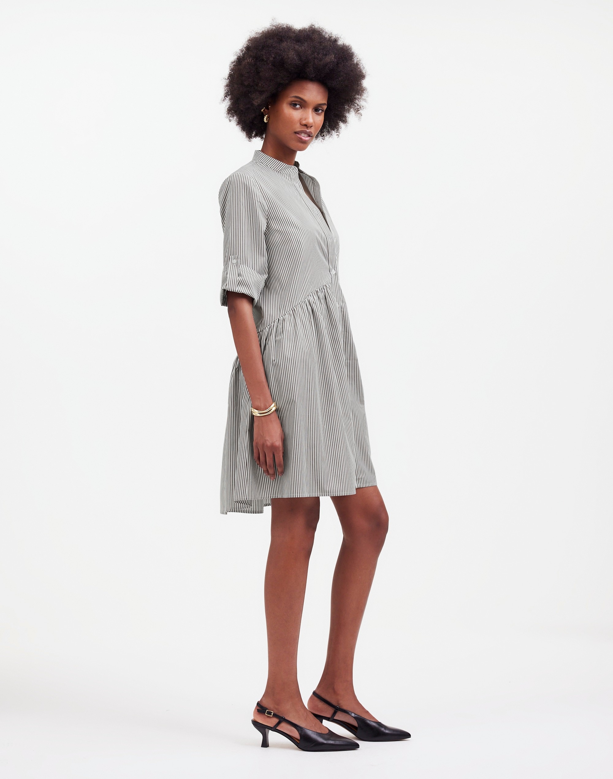 Button-Front Mini Shirtdress | Madewell