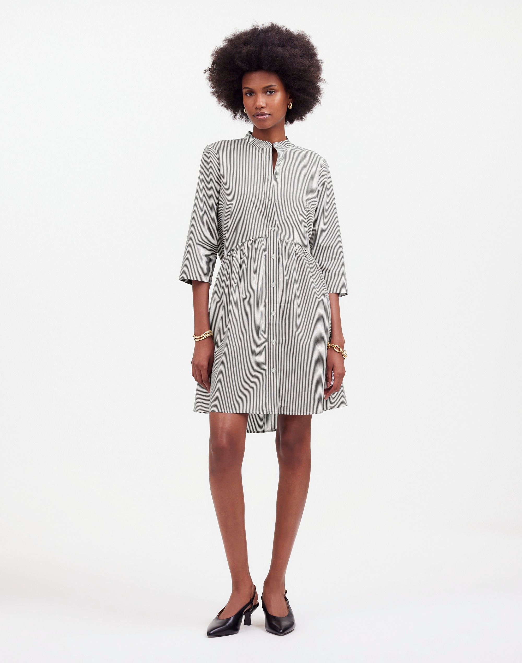 Button-Front Mini Shirtdress | Madewell