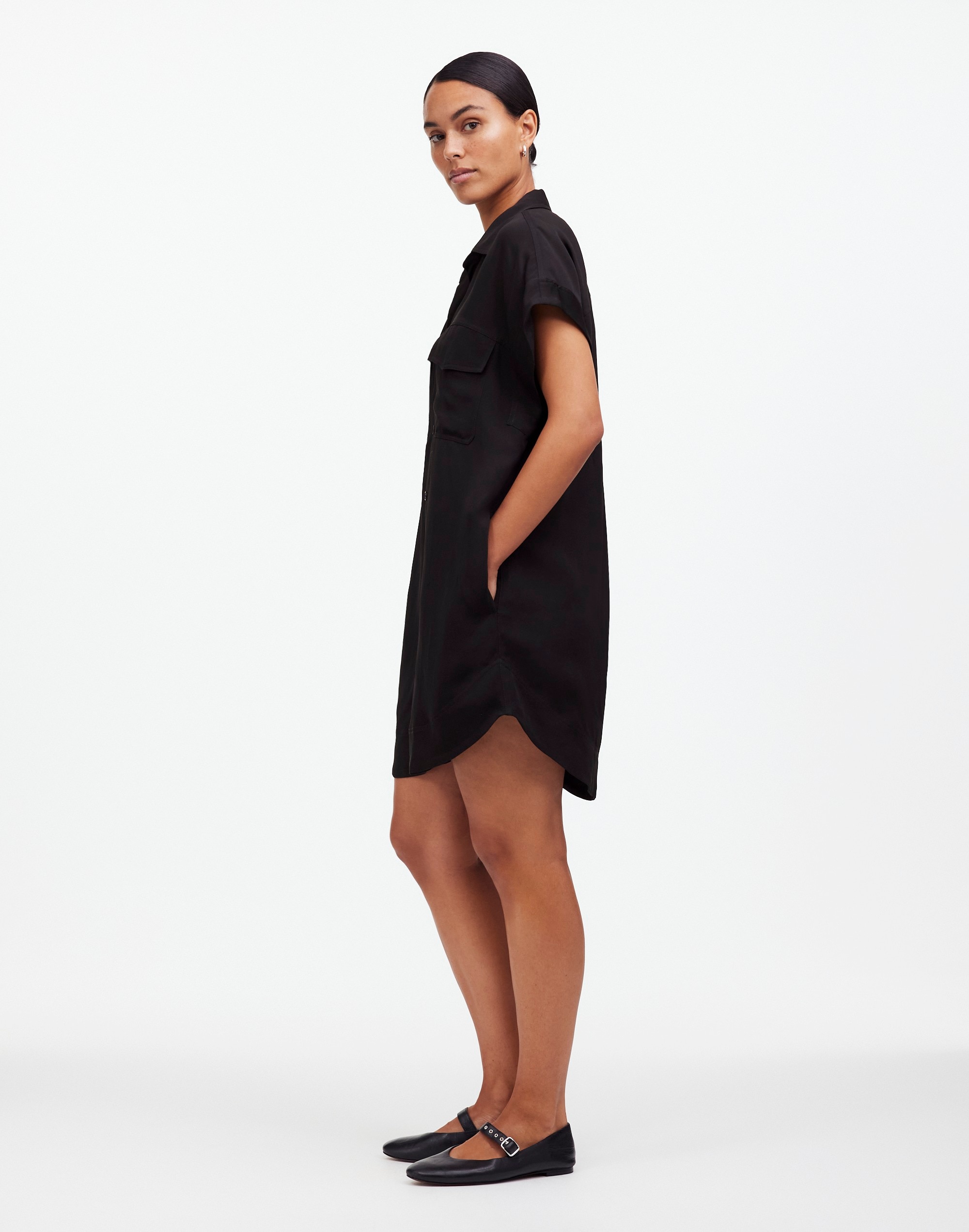 Utility Button-Front Mini Dress | Madewell