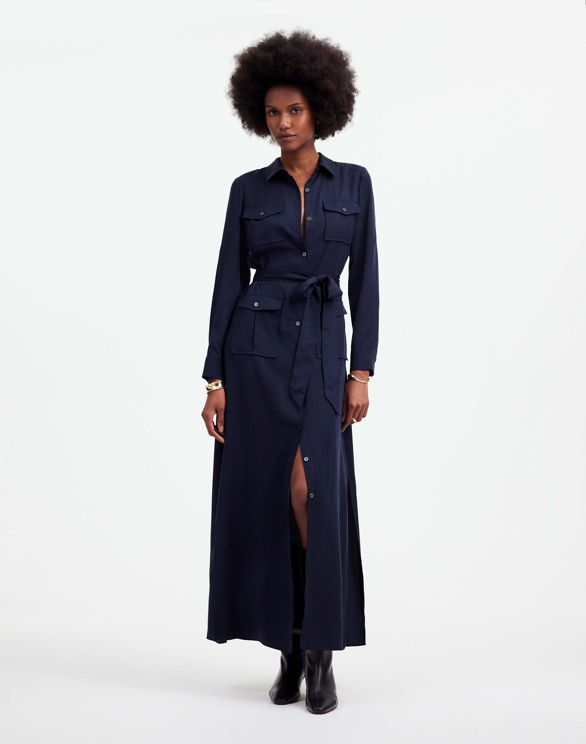 Utility Tie-Waist Maxi Shirtdress | Madewell