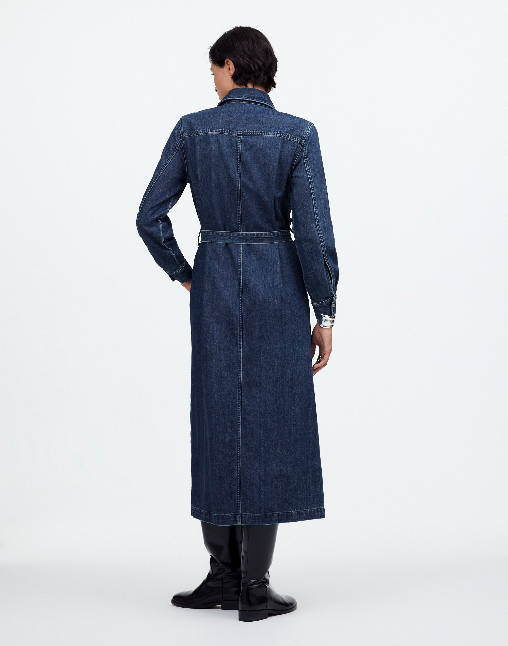 Denim Tie-Waist Midi Shirtdress Avenida Wash | Madewell