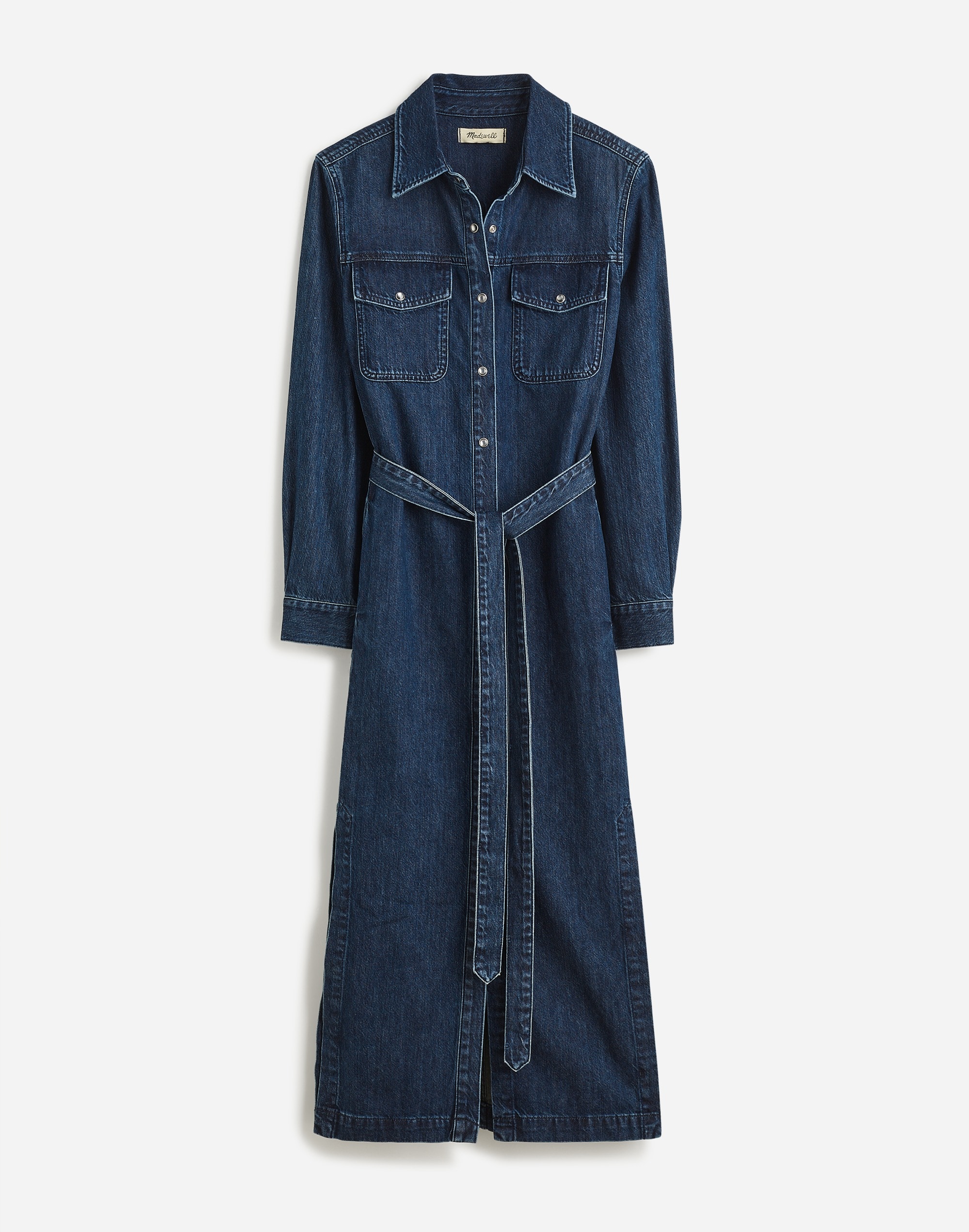 Denim Tie-Waist Midi Shirtdress Avenida Wash | Madewell