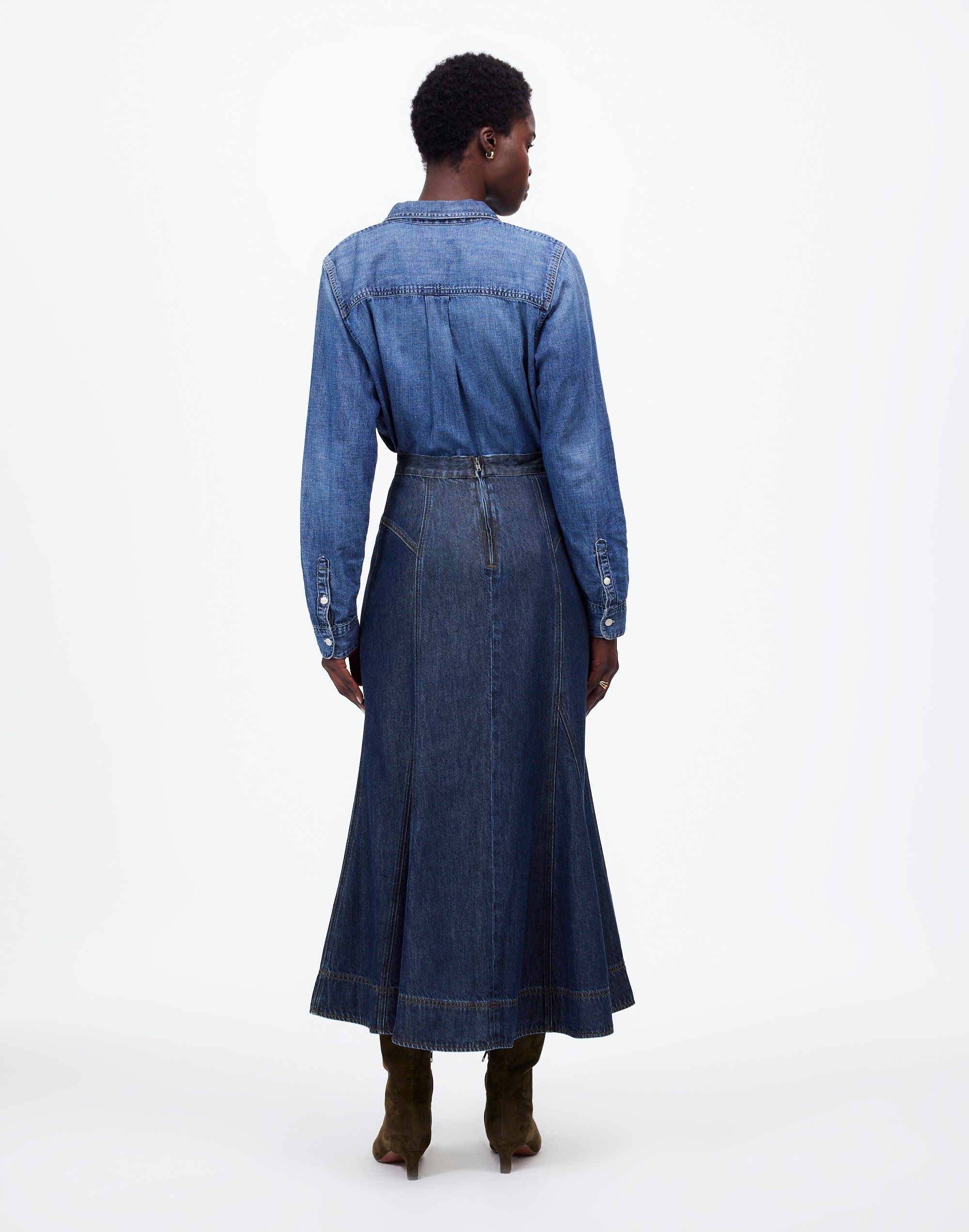 Denim Midi Circle Skirt Avonmore Wash: Airy Edition | Madewell