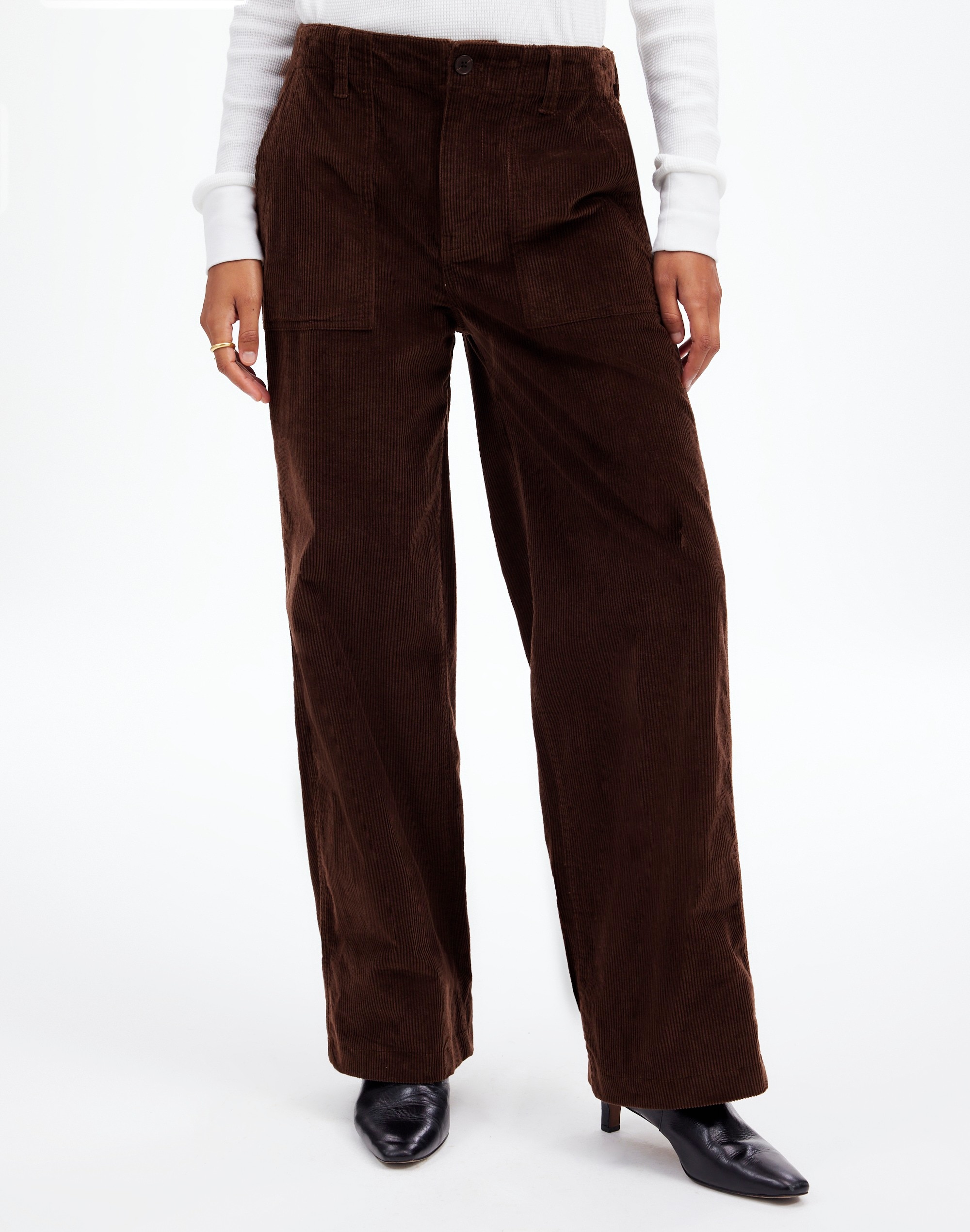 Petite Low-Slung Baggy Utility Pants Corduroy | Madewell