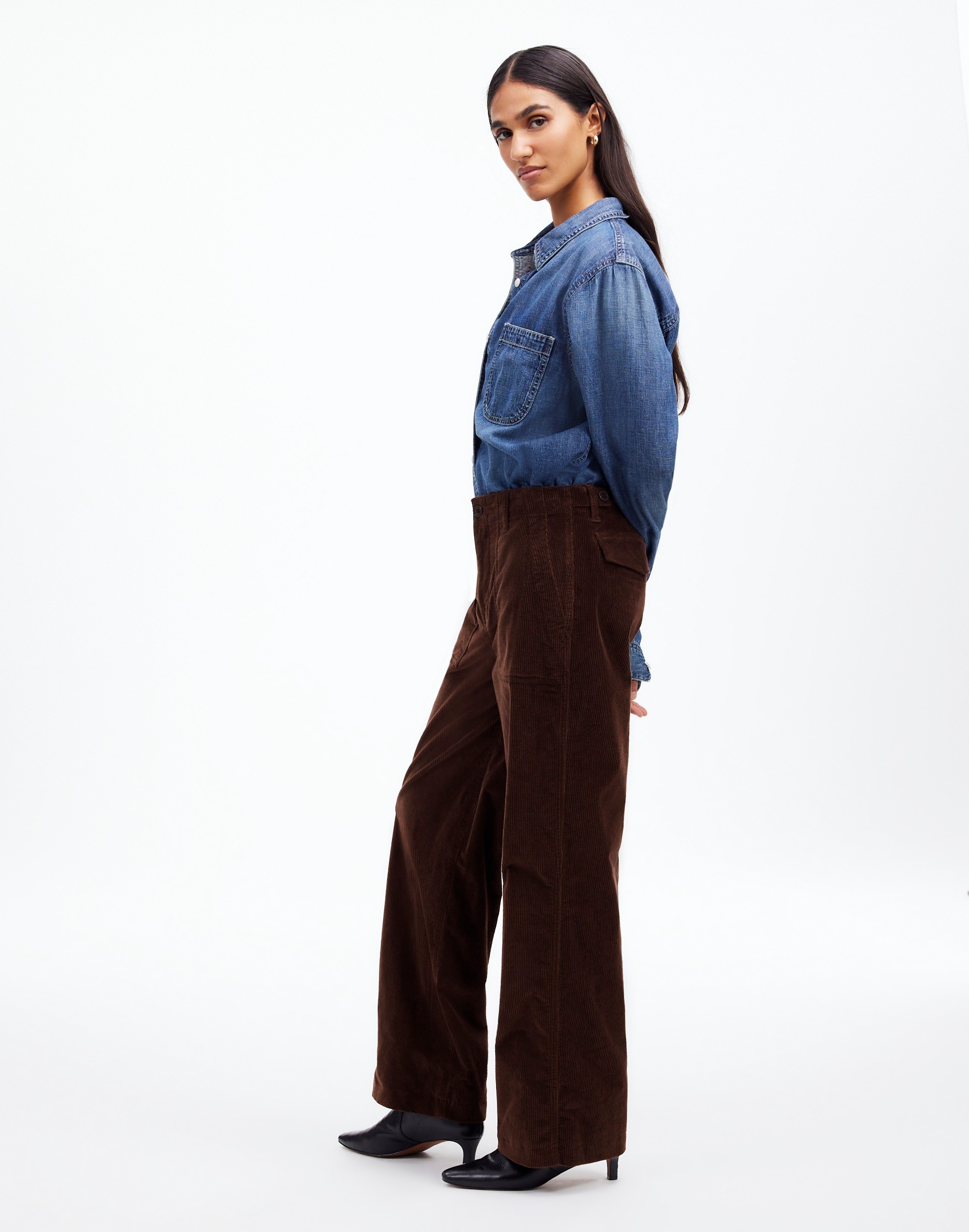 Petite Low-Slung Baggy Utility Pants Corduroy | Madewell