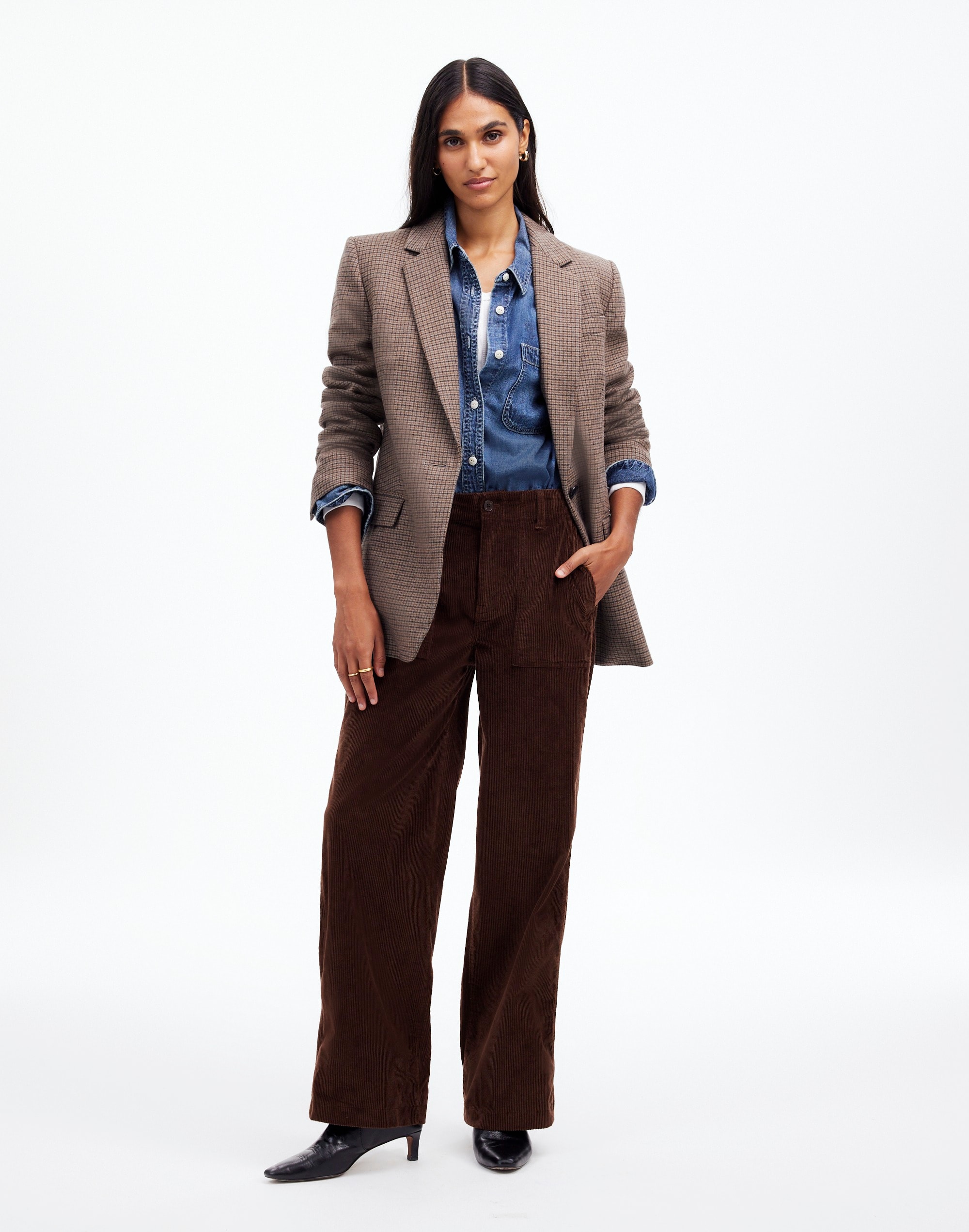 Petite Low-Slung Baggy Utility Pants Corduroy | Madewell