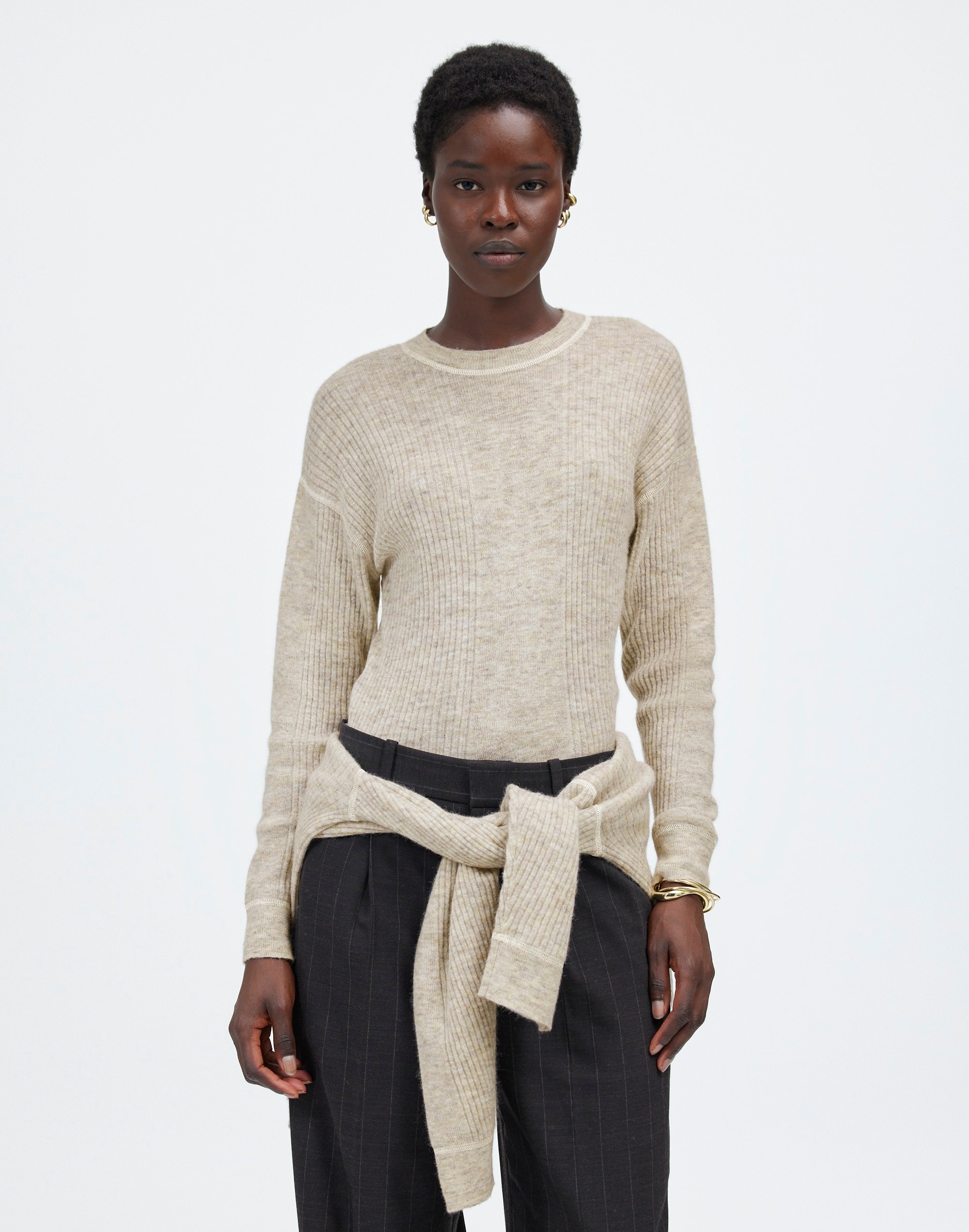 Ribbed Alpaca-Blend Crewneck Sweater | Madewell