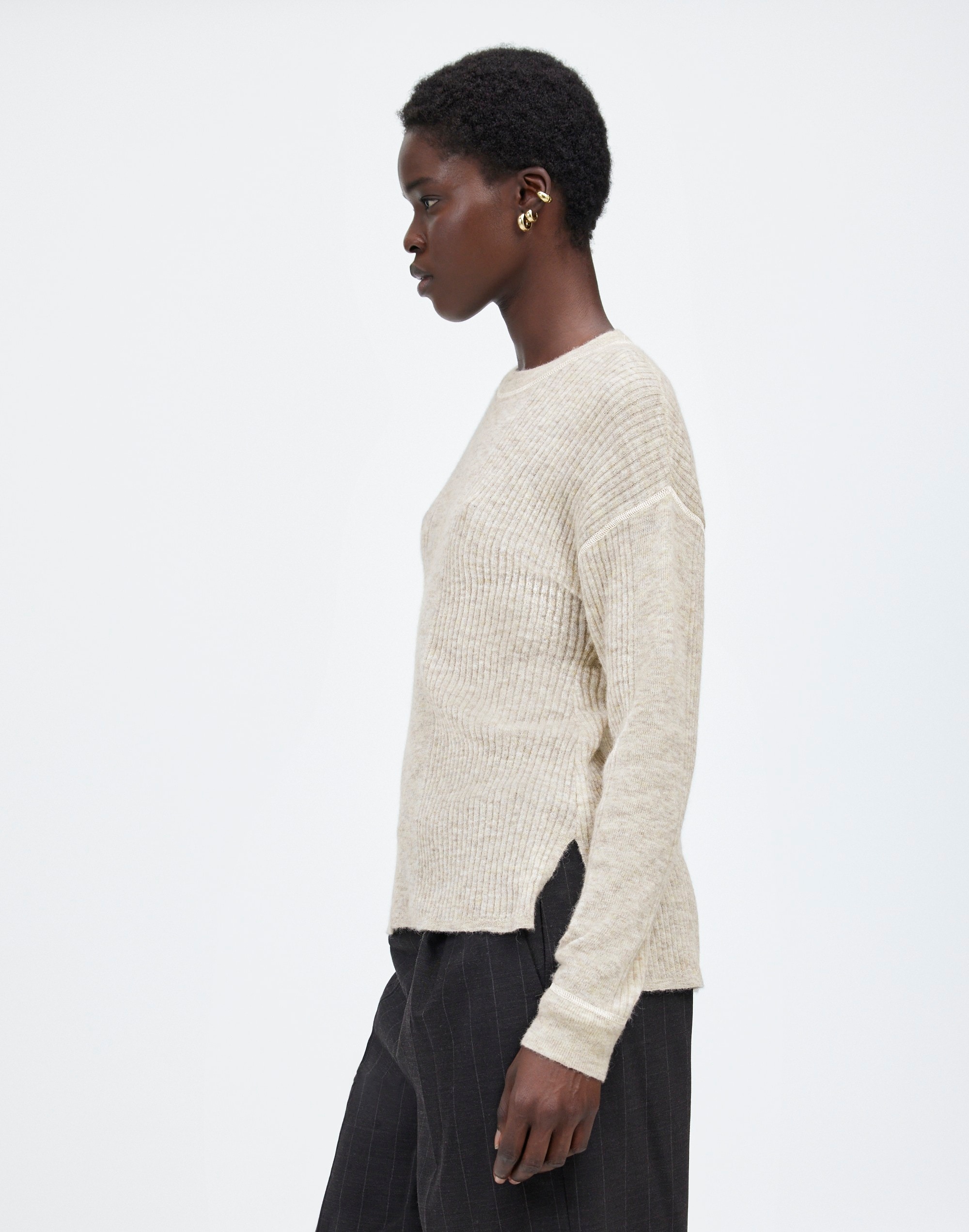 Ribbed Alpaca-Blend Crewneck Sweater | Madewell