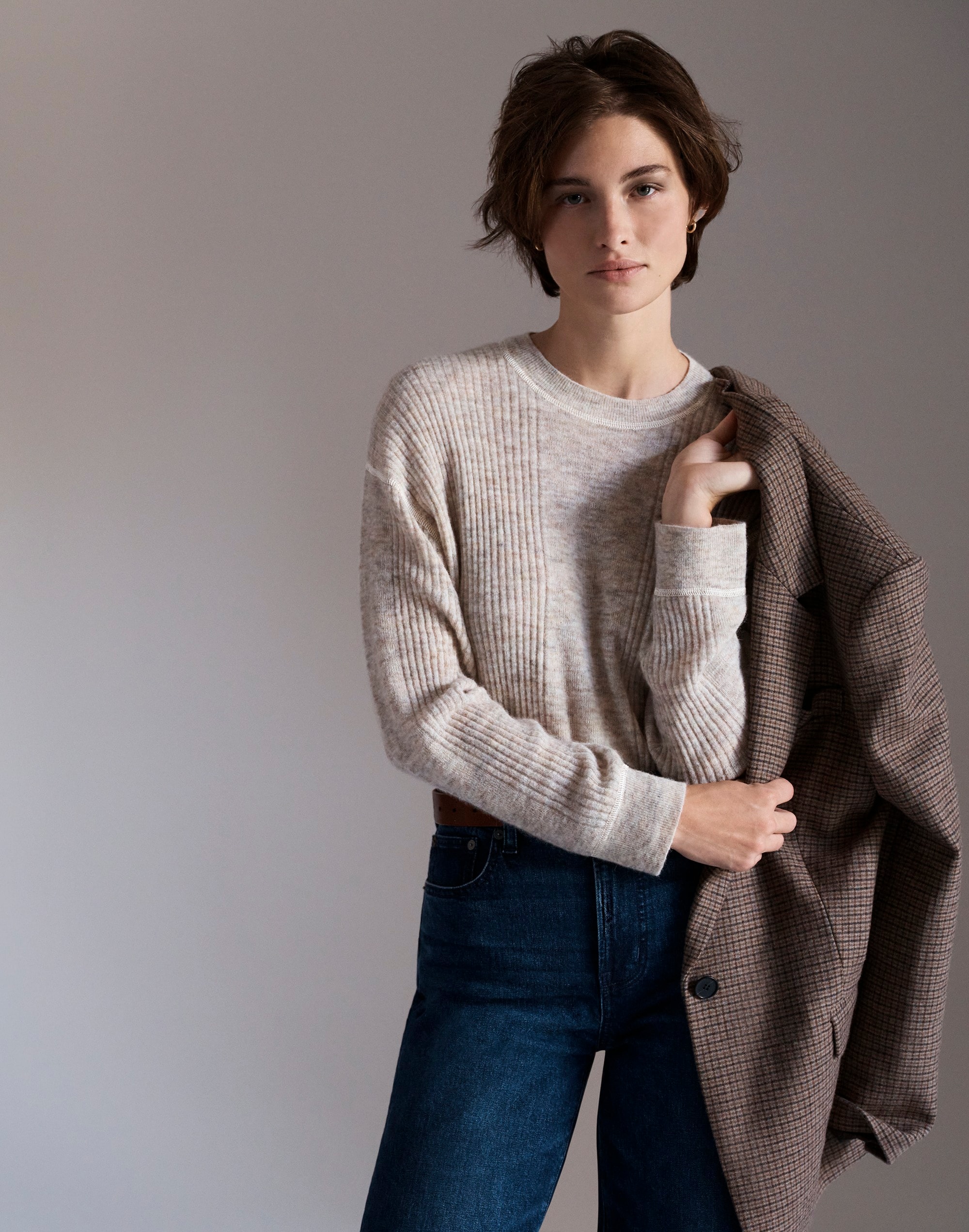 Ribbed Alpaca-Blend Crewneck Sweater | Madewell