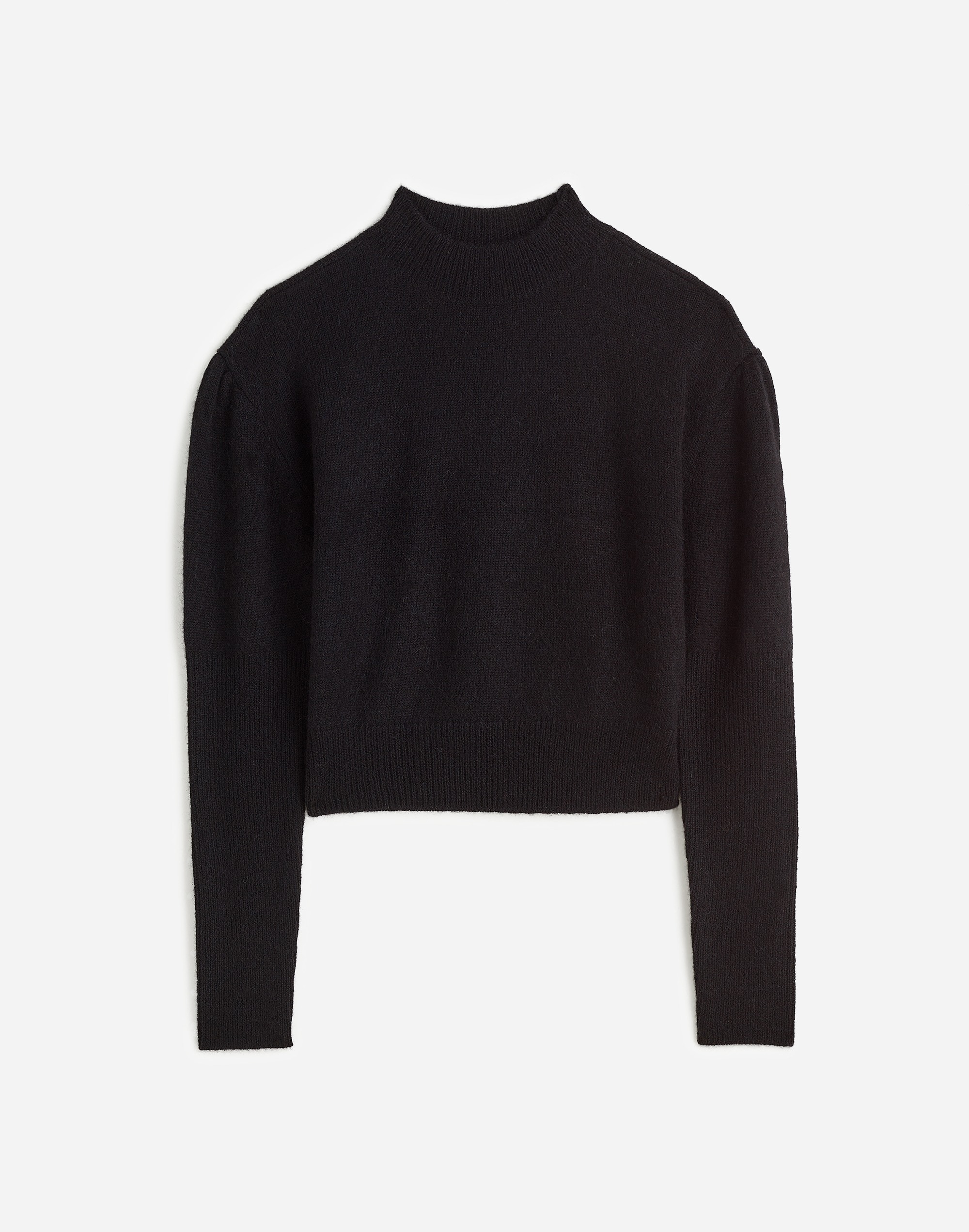 Alpaca-Blend Mockneck Puff Sleeve Sweater | Madewell