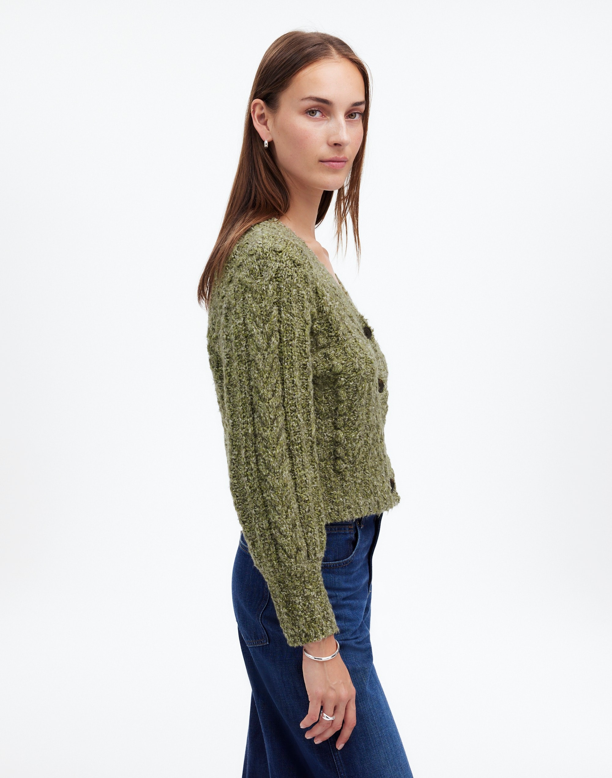 Cable V-Neck Cardigan | Madewell