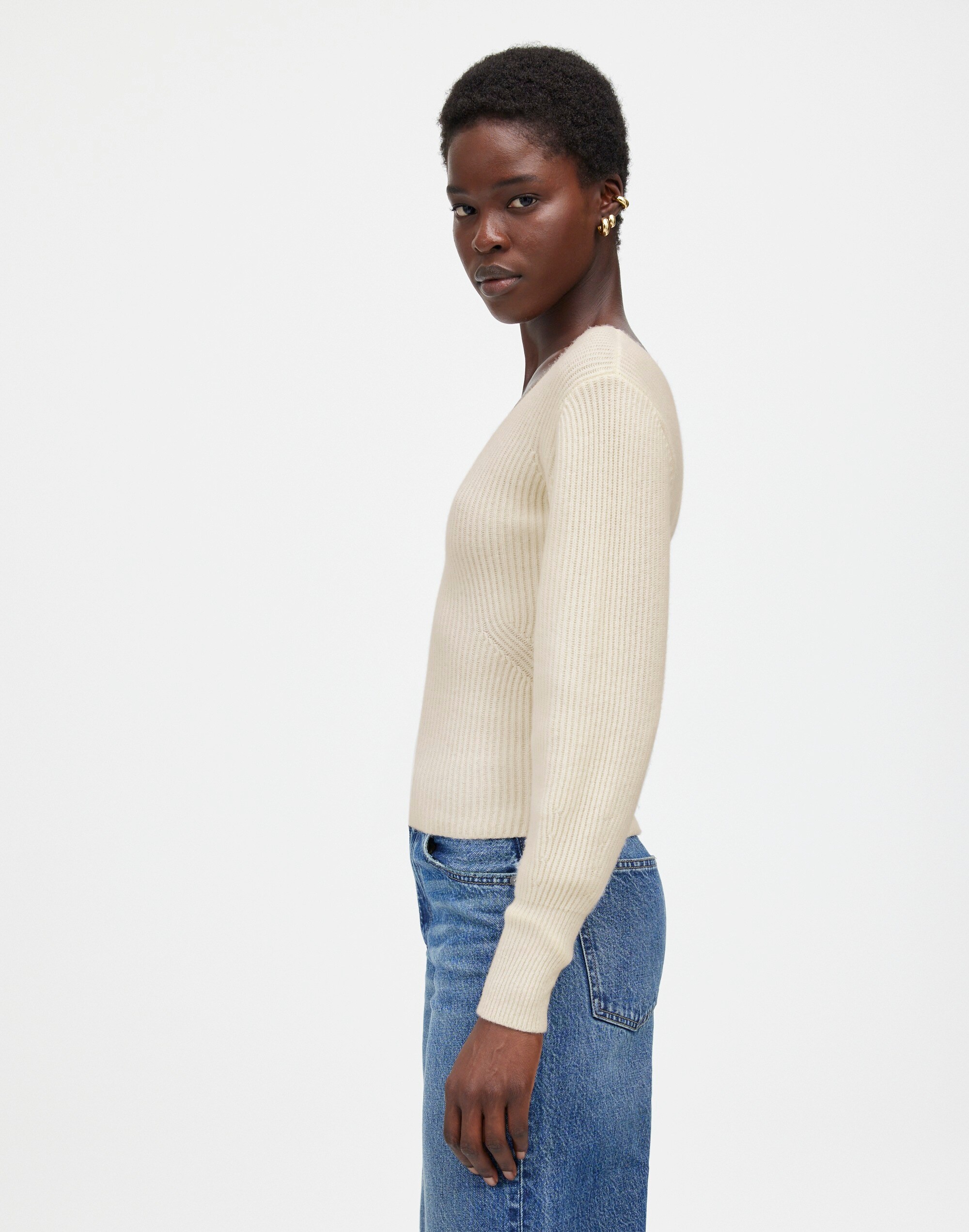 Square-Neck Pullover Sweater SoftWool | Madewell