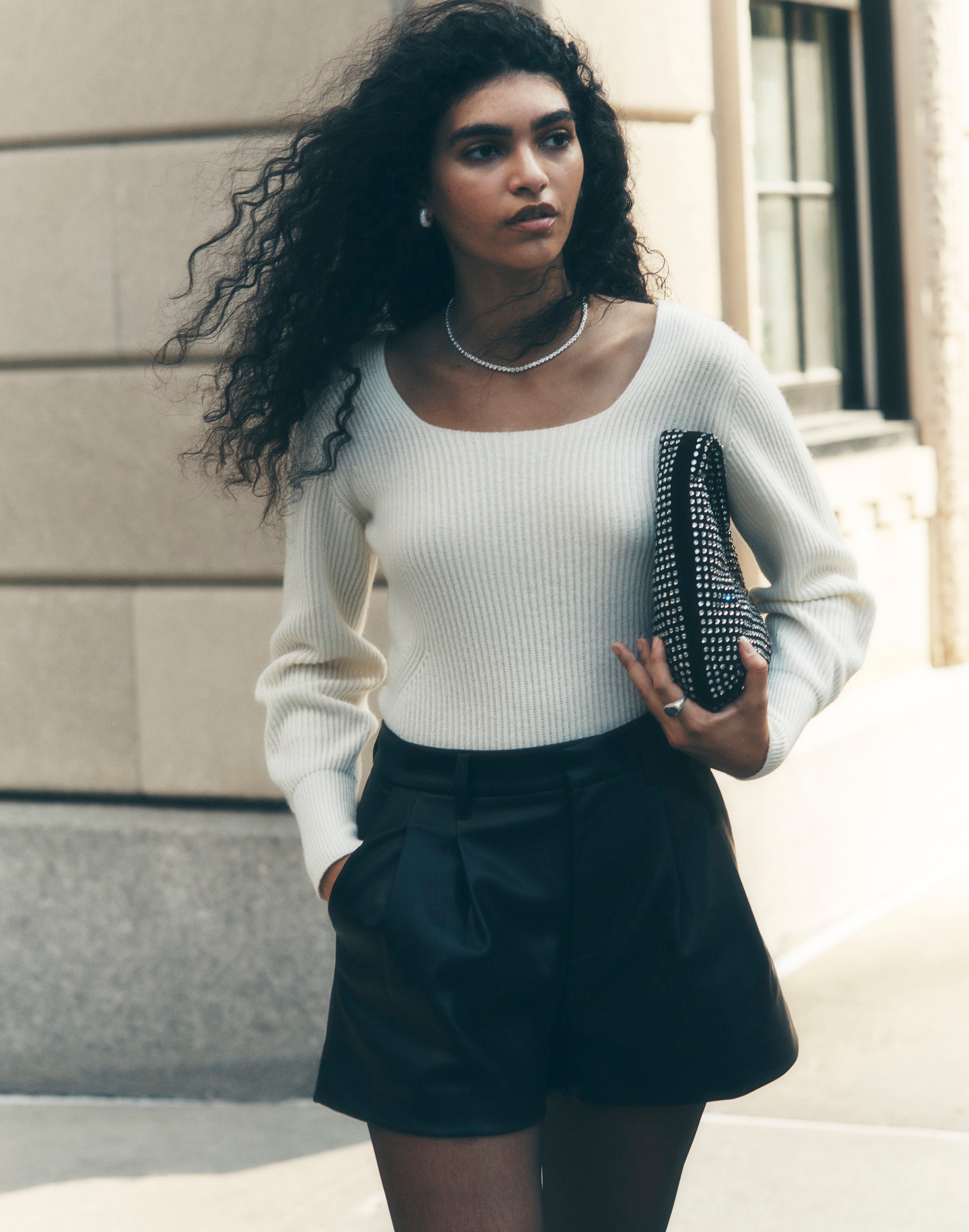 Square-Neck Pullover Sweater SoftWool | Madewell