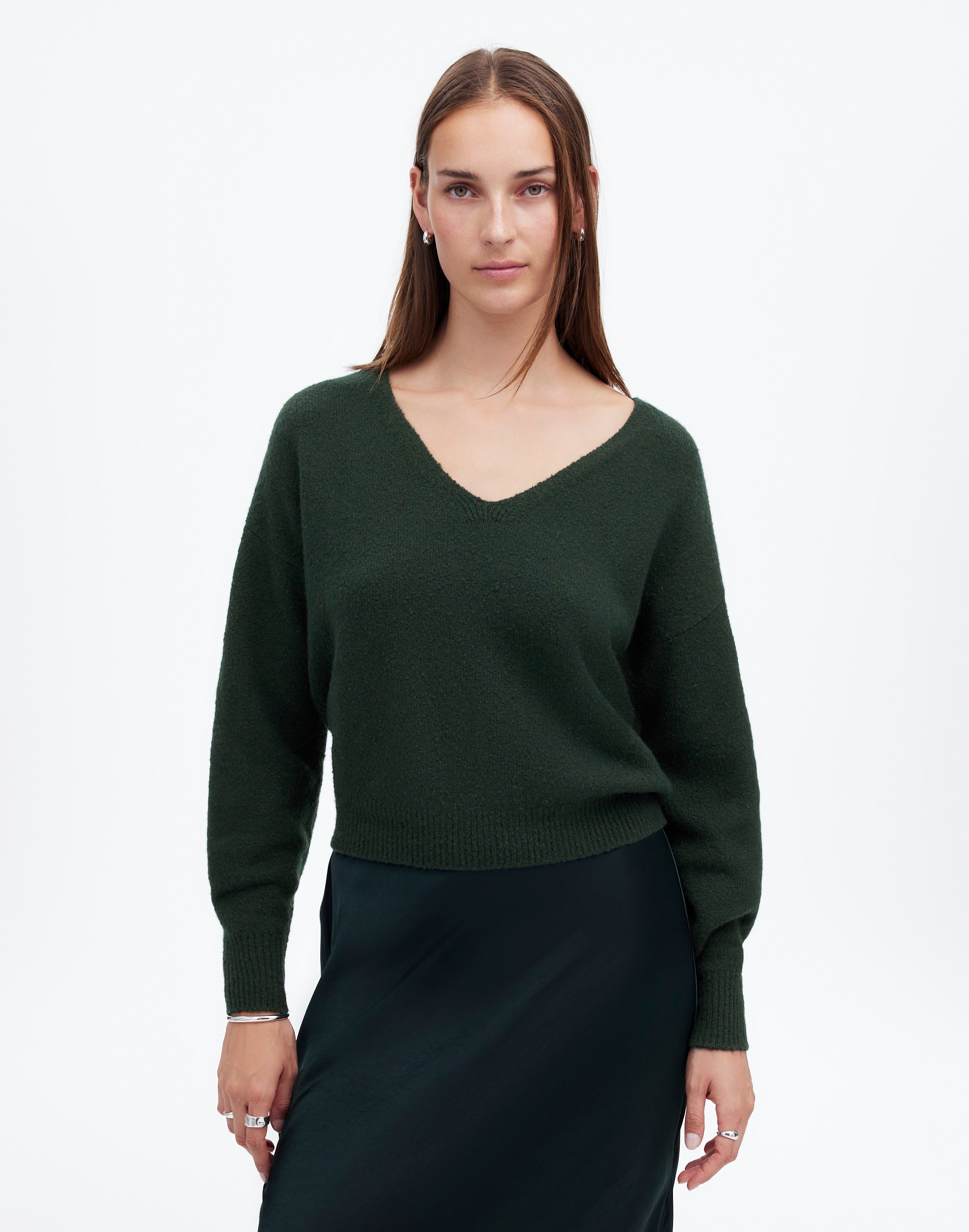 Wedged V-Neck Sweater | Madewell