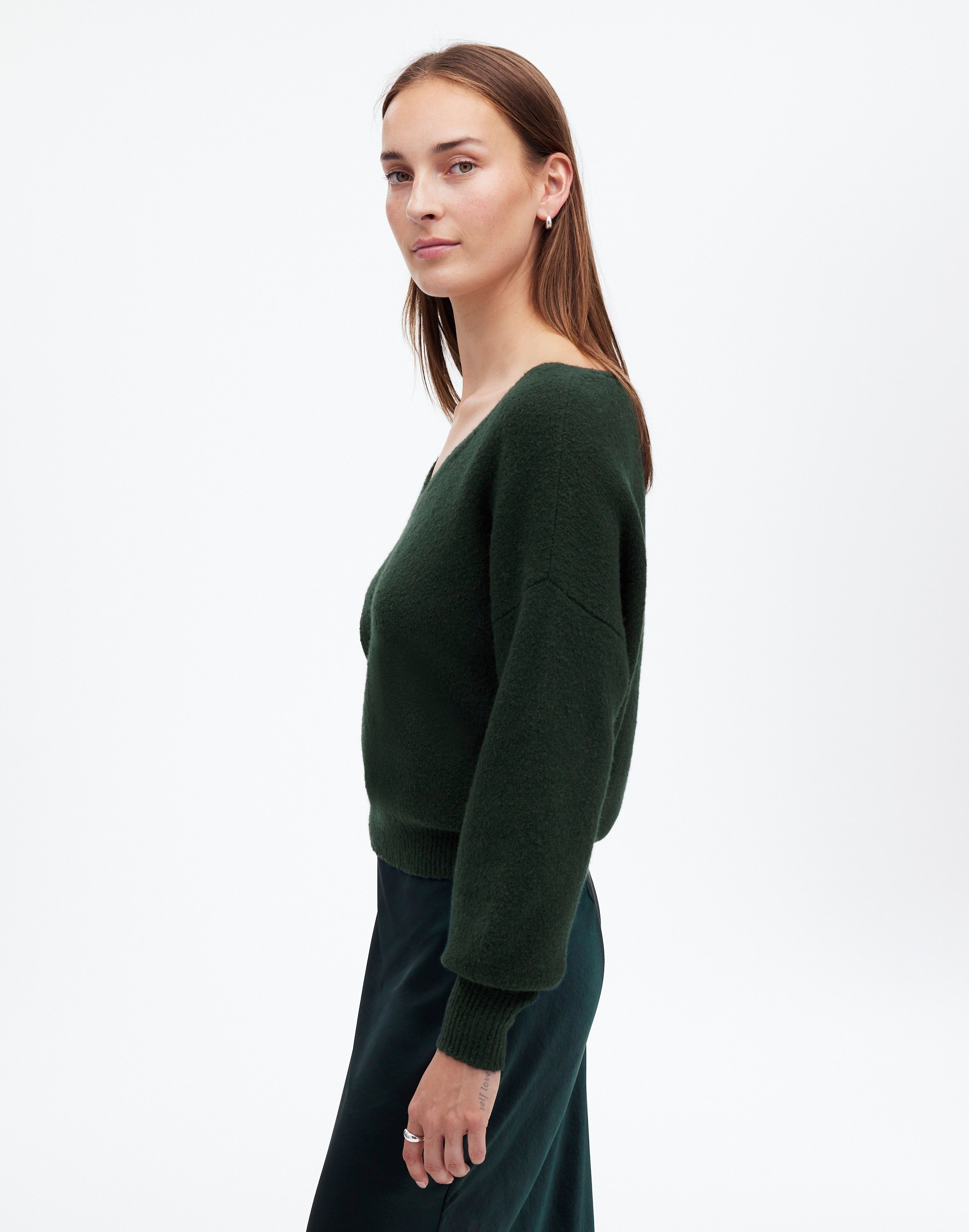 Wedged V-Neck Sweater | Madewell