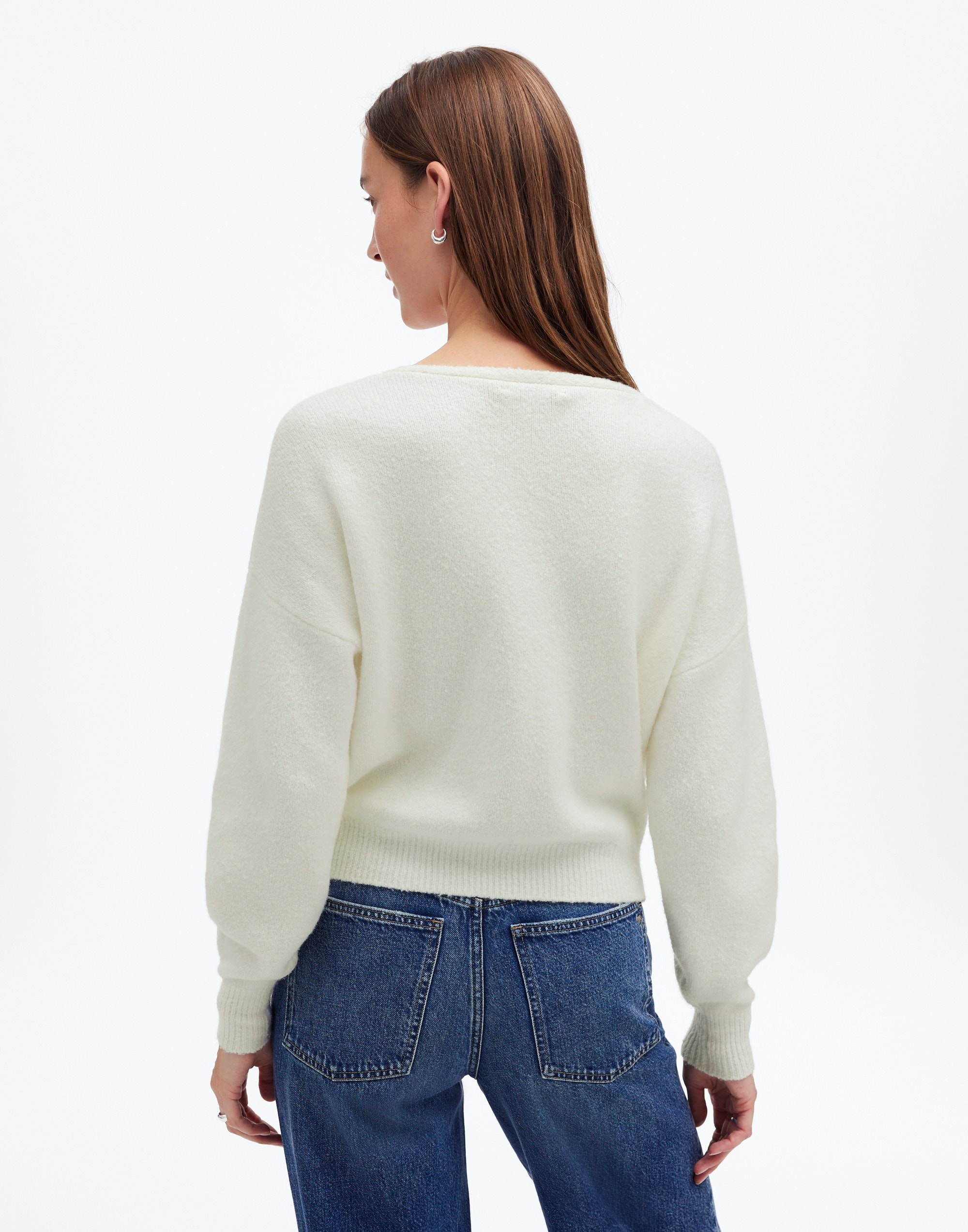 Wedged V-Neck Sweater | Madewell