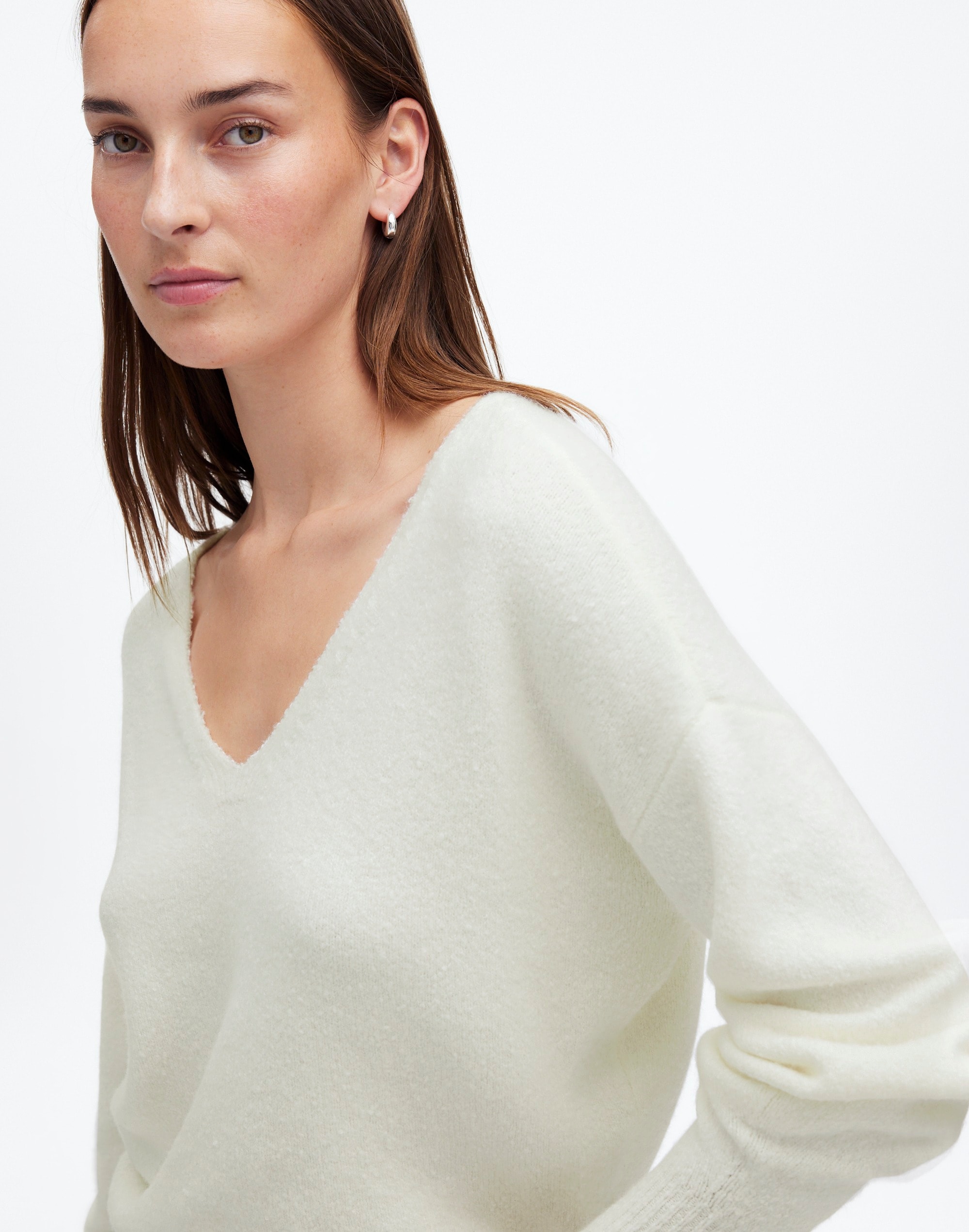 Wedged V-Neck Sweater | Madewell