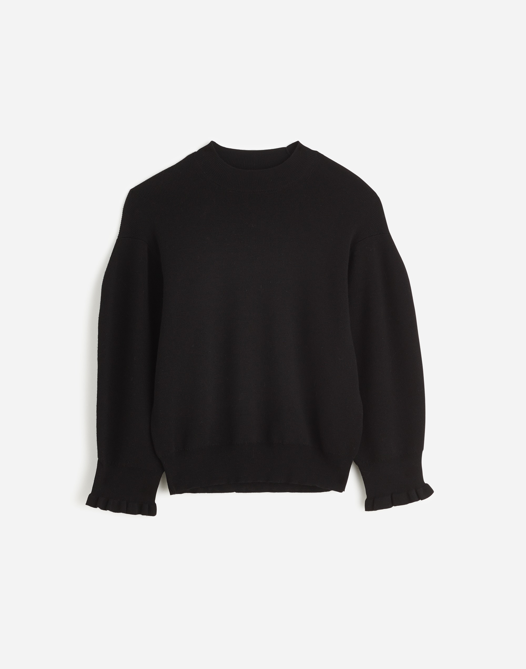 Merino Wool Ruffle Mockneck Sweater | Madewell