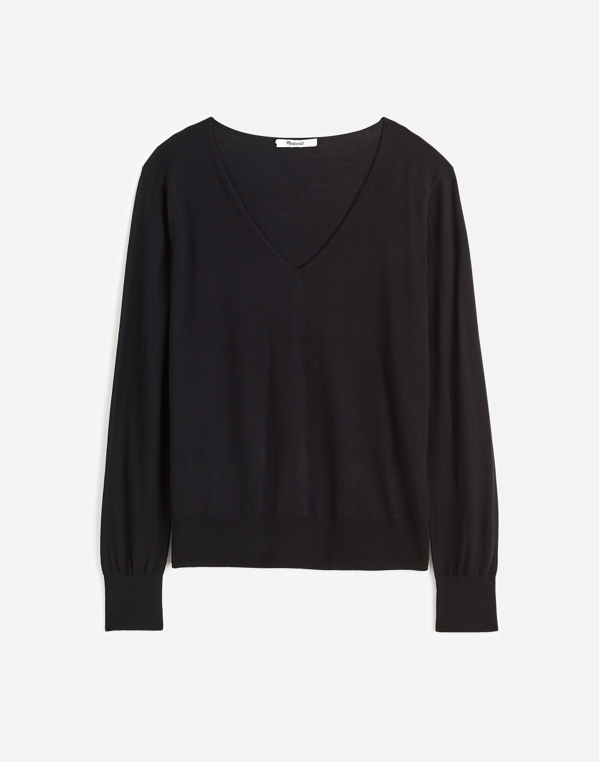 Merino Wool-Silk Blend V-Neck Sweater | Madewell