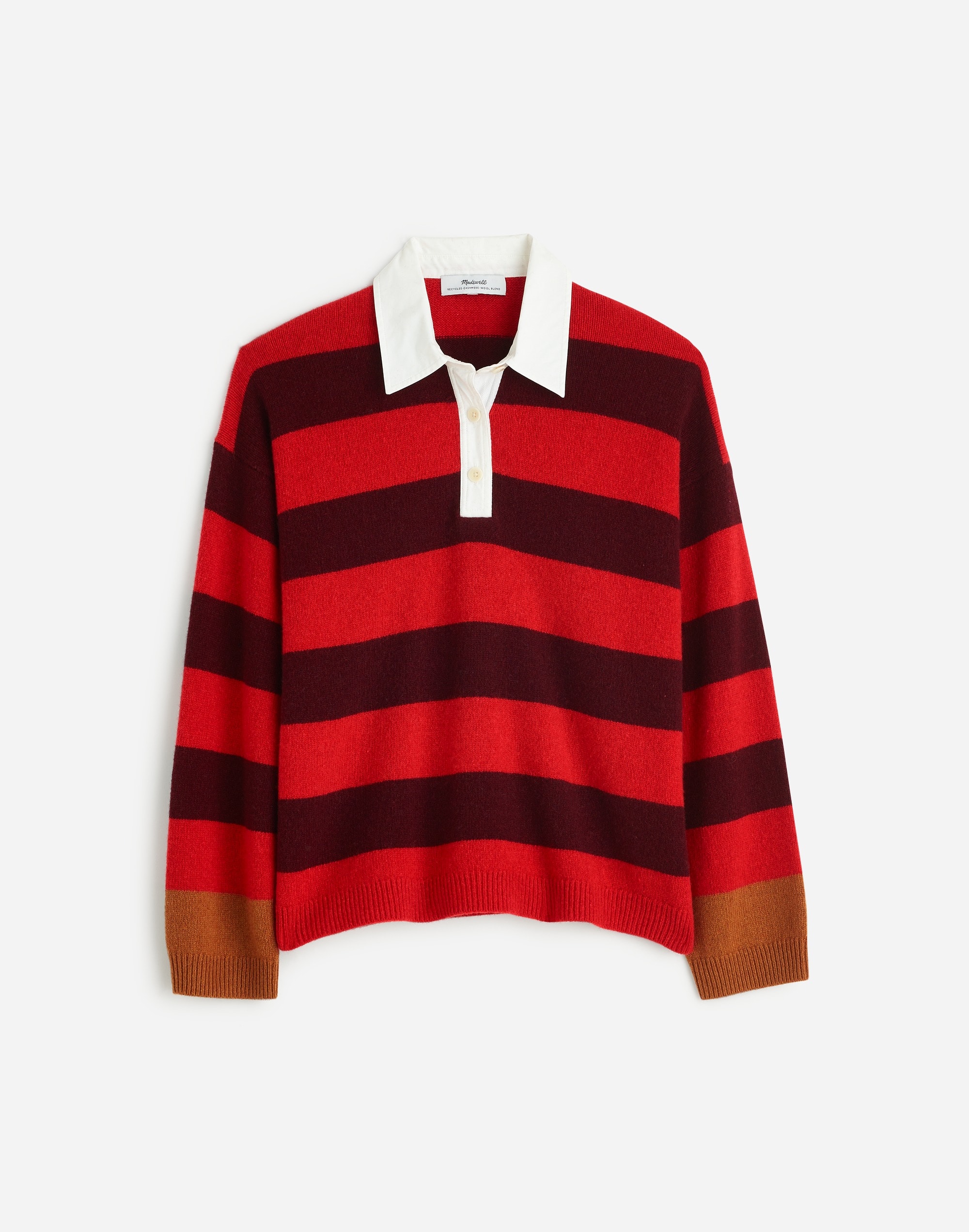 Cashmere-Wool Blend Rugby Sweater | Madewell