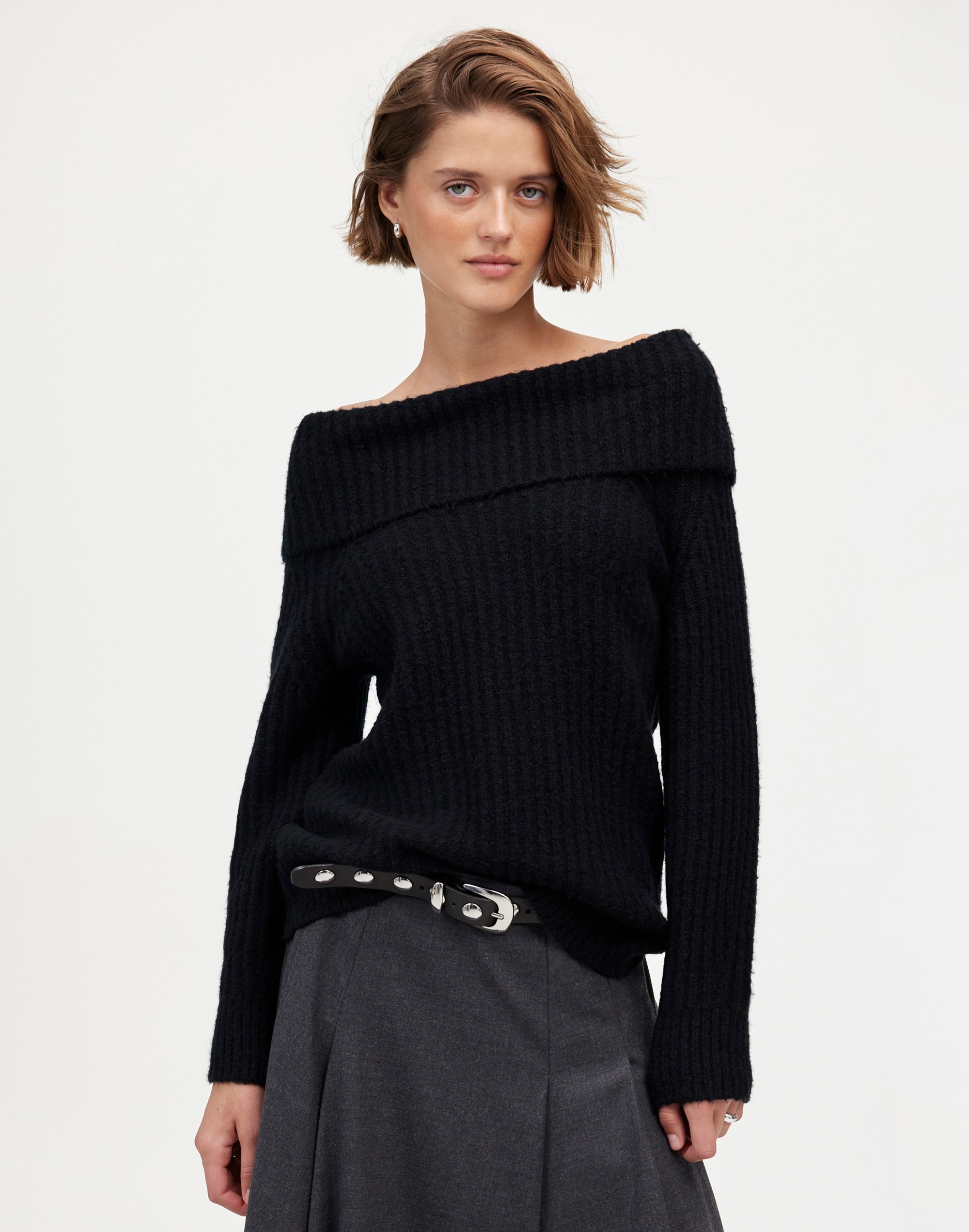 Cotton-Blend Off-Shoulder Sweater | Madewell