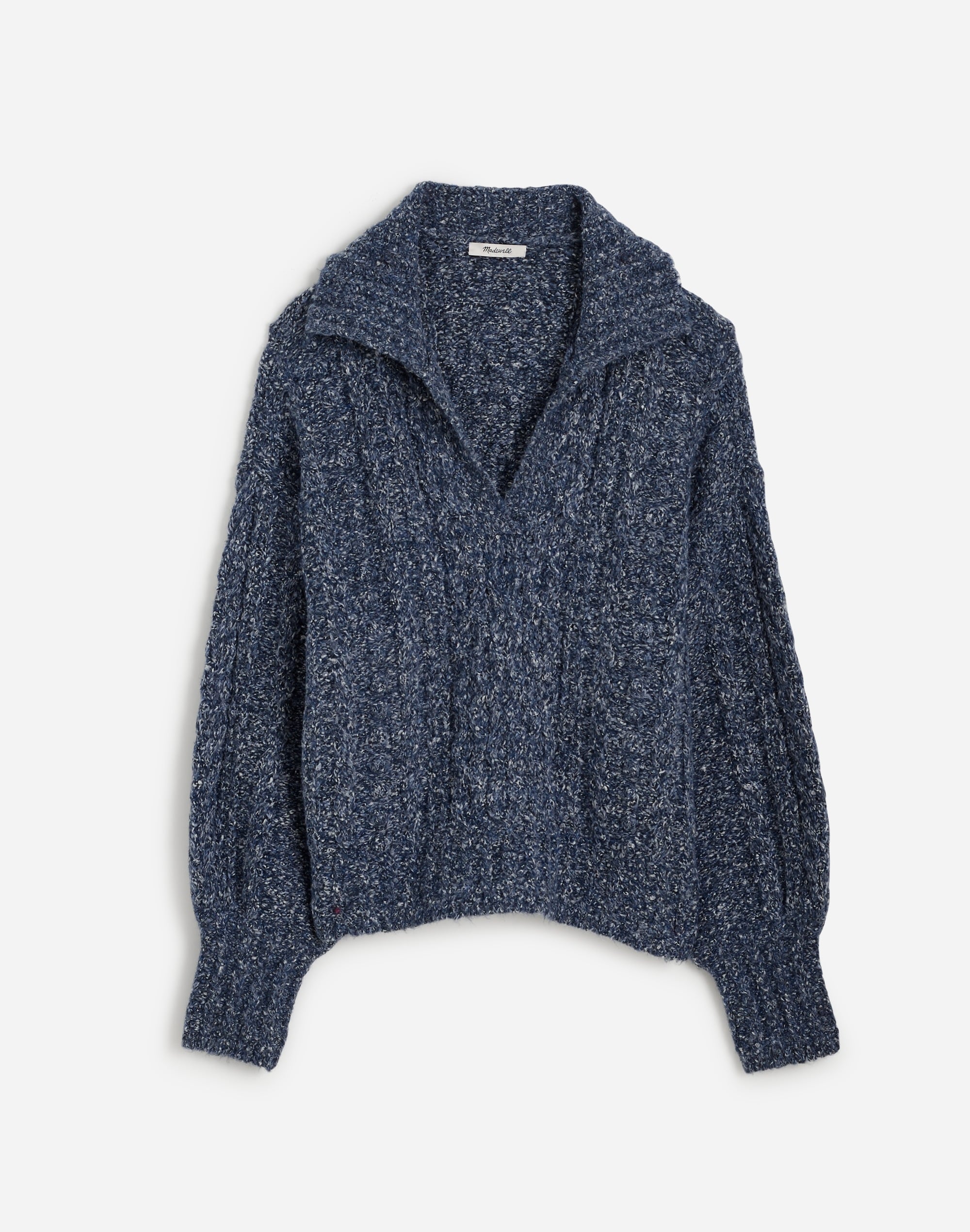 Cotton-Merino Wool Blend Cable-Knit Sweater | Madewell