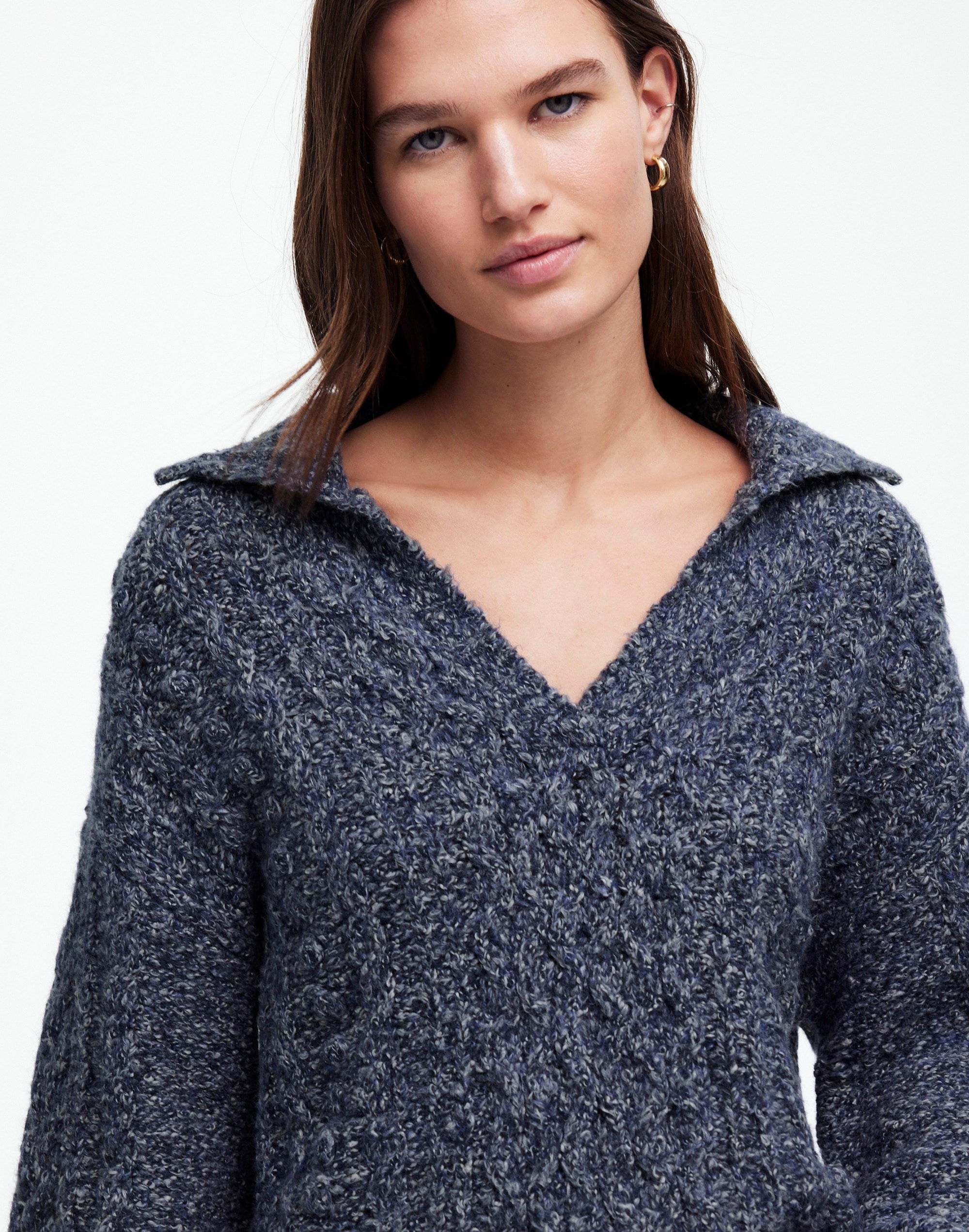 Cotton-Merino Wool Blend Cable-Knit Sweater | Madewell