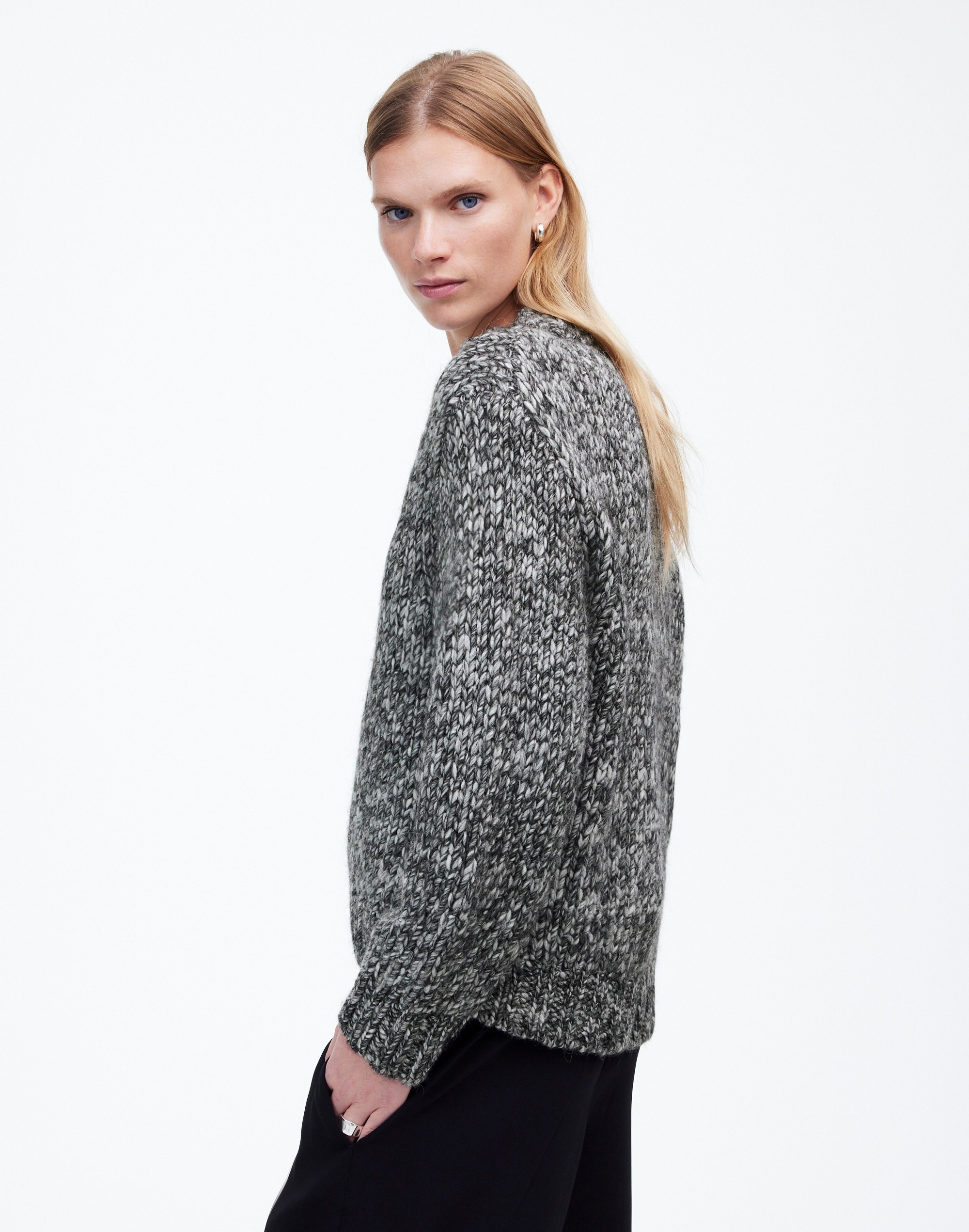 Marled Chunky V-Neck Sweater | Madewell