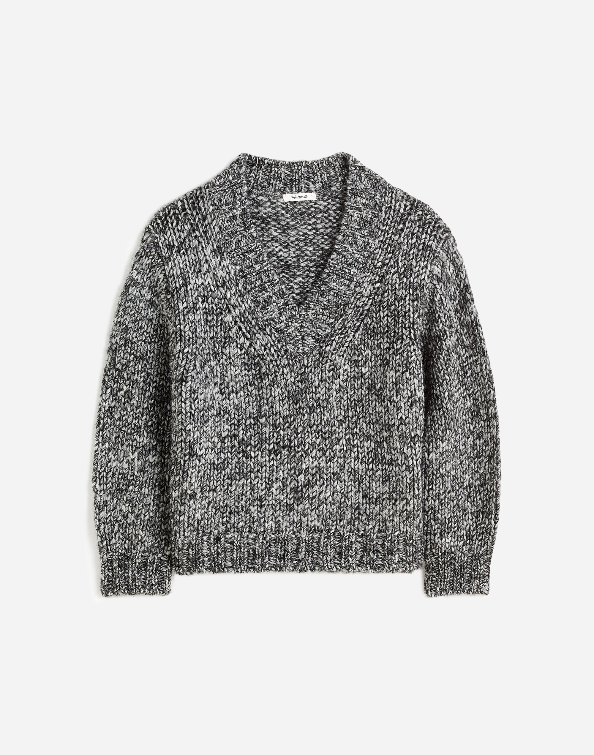 Marled Chunky V-Neck Sweater | Madewell