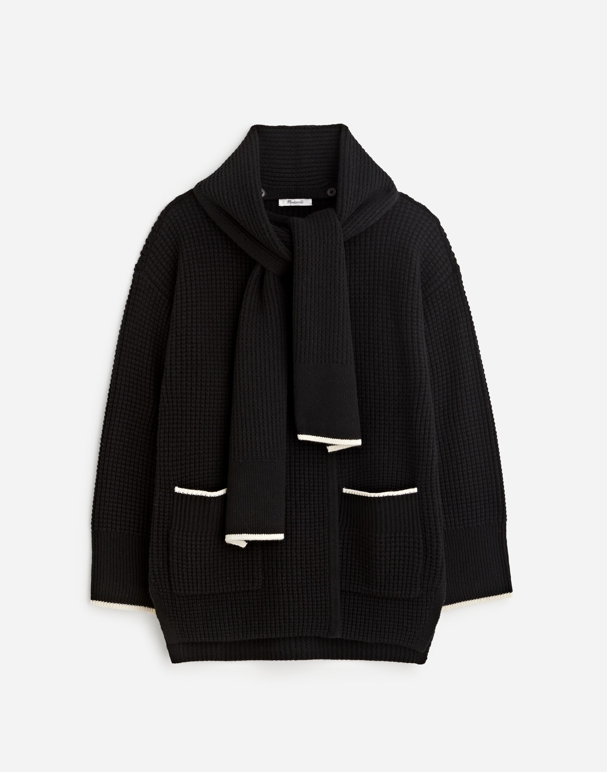 Merino Wool-Blend Scarf Sweater Jacket | Madewell