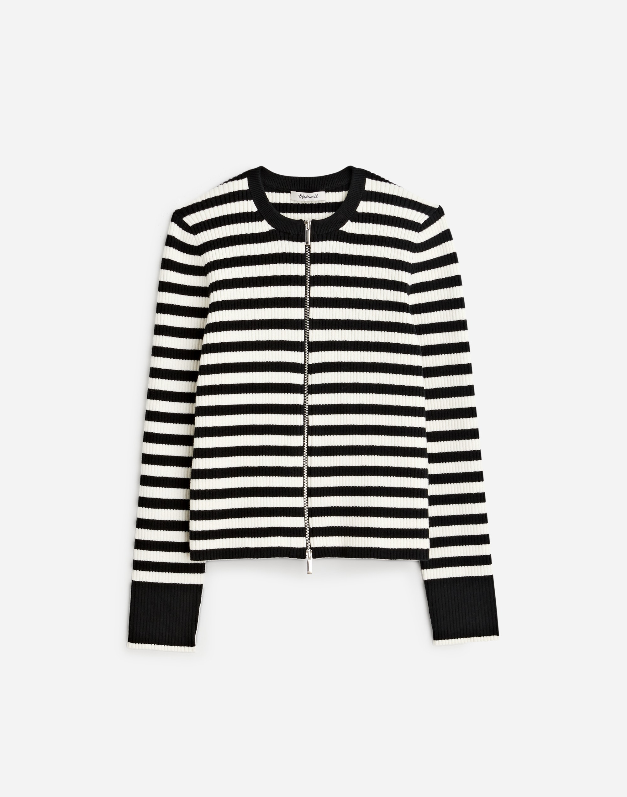 Zip-Front Cardigan Stripe | Madewell