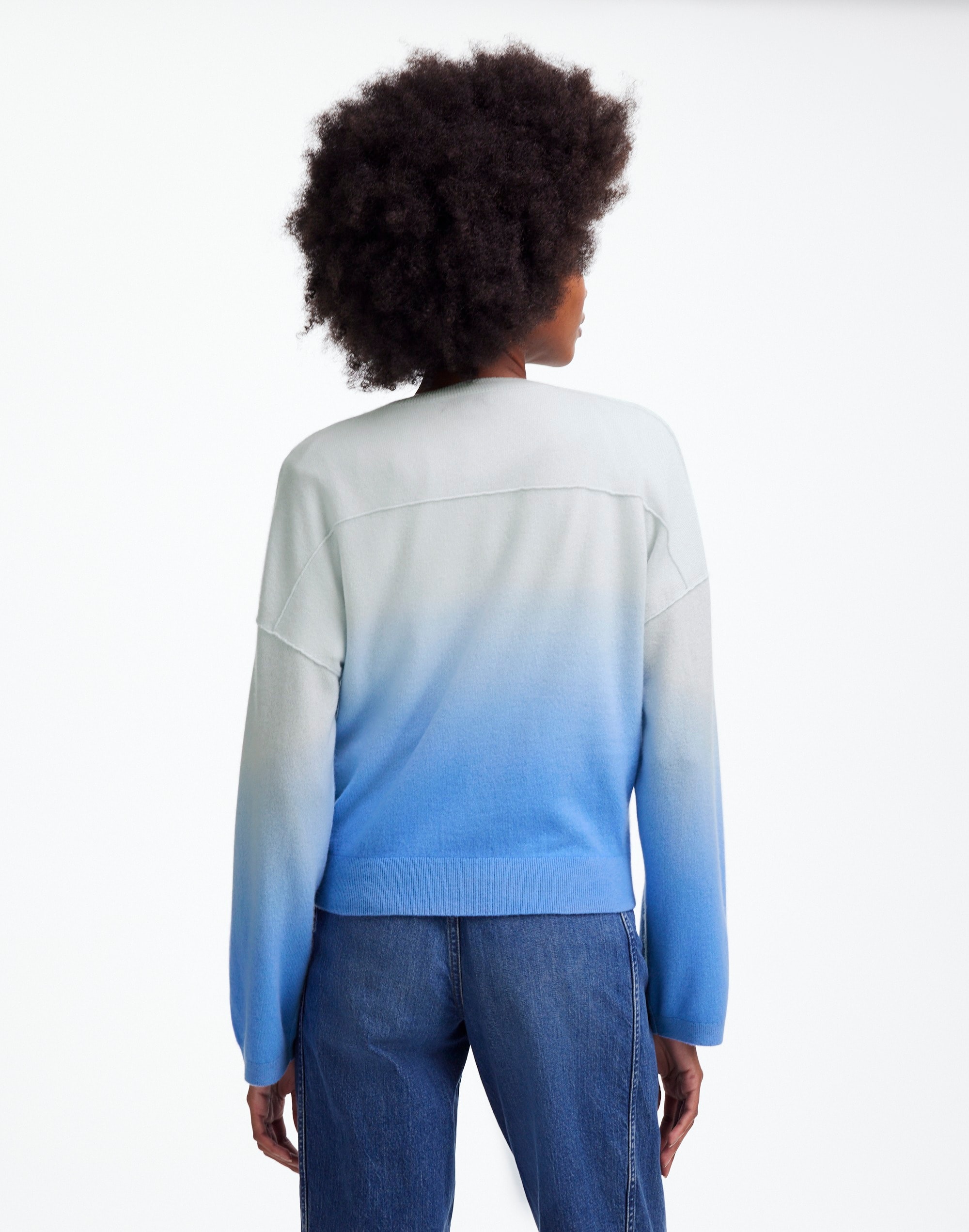 Cashmere Boxy Sweater Dip Dye | Madewell