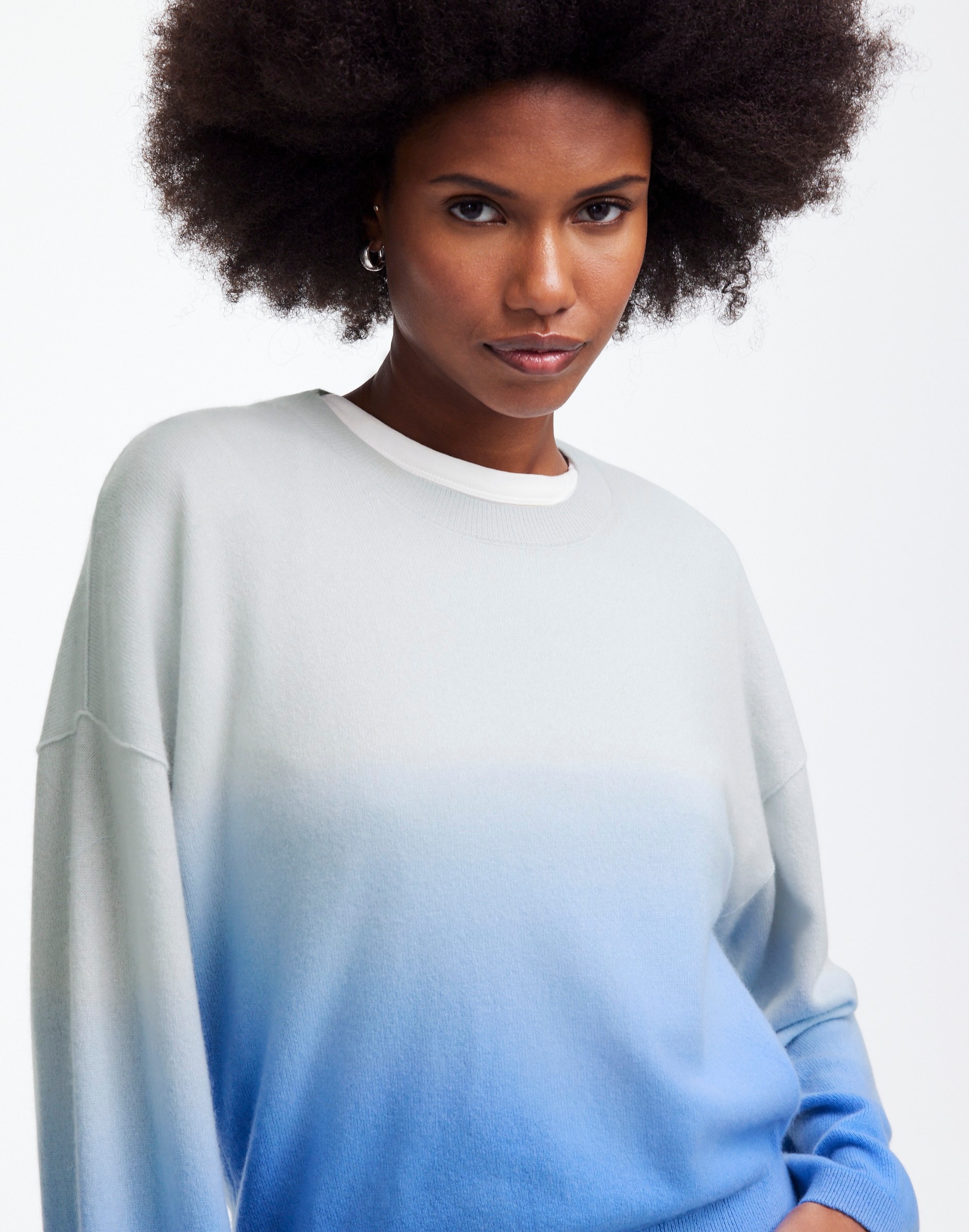 Cashmere Boxy Sweater Dip Dye | Madewell